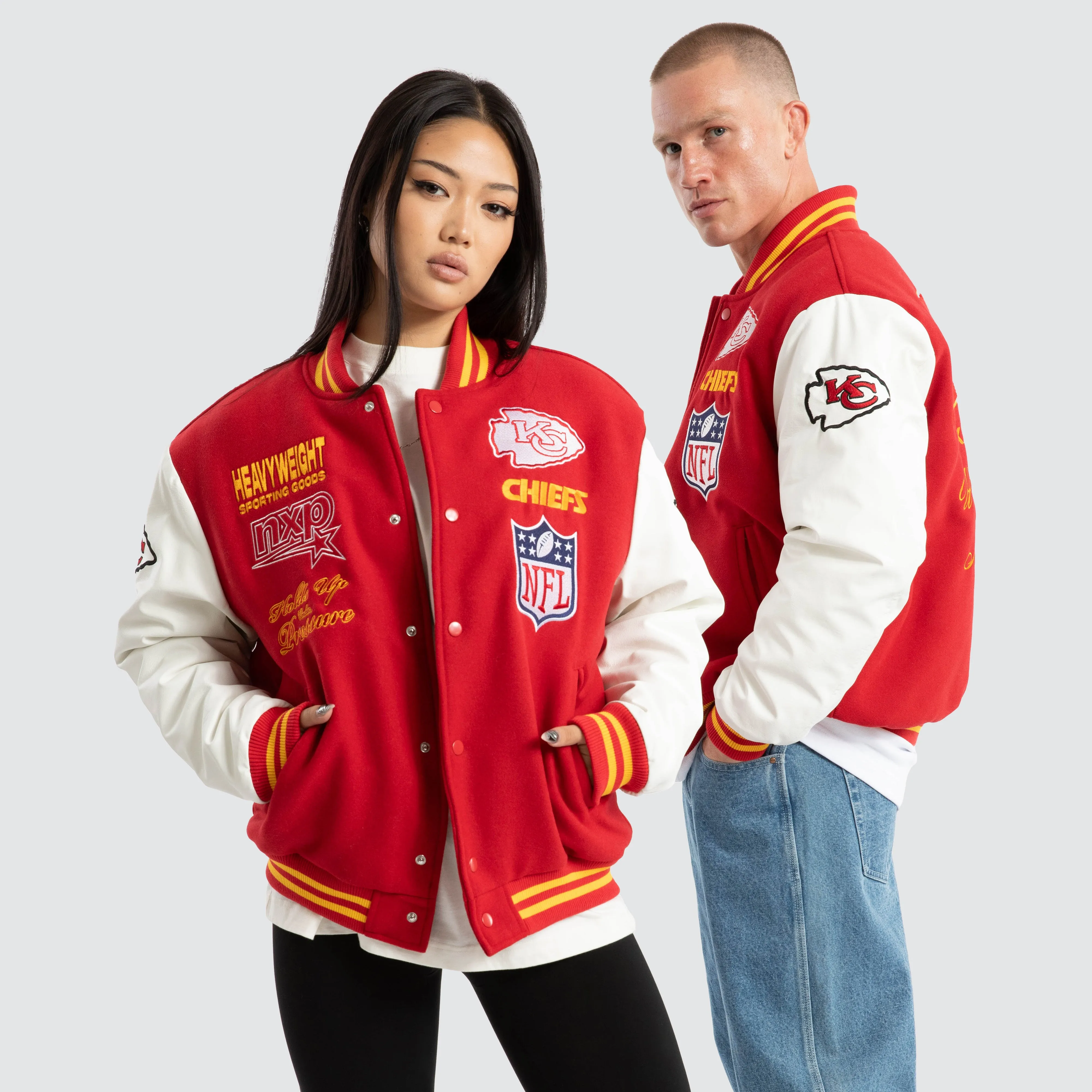 Kansas City Chiefs Huddle Varsity Jacket Red/White sold by Neverland