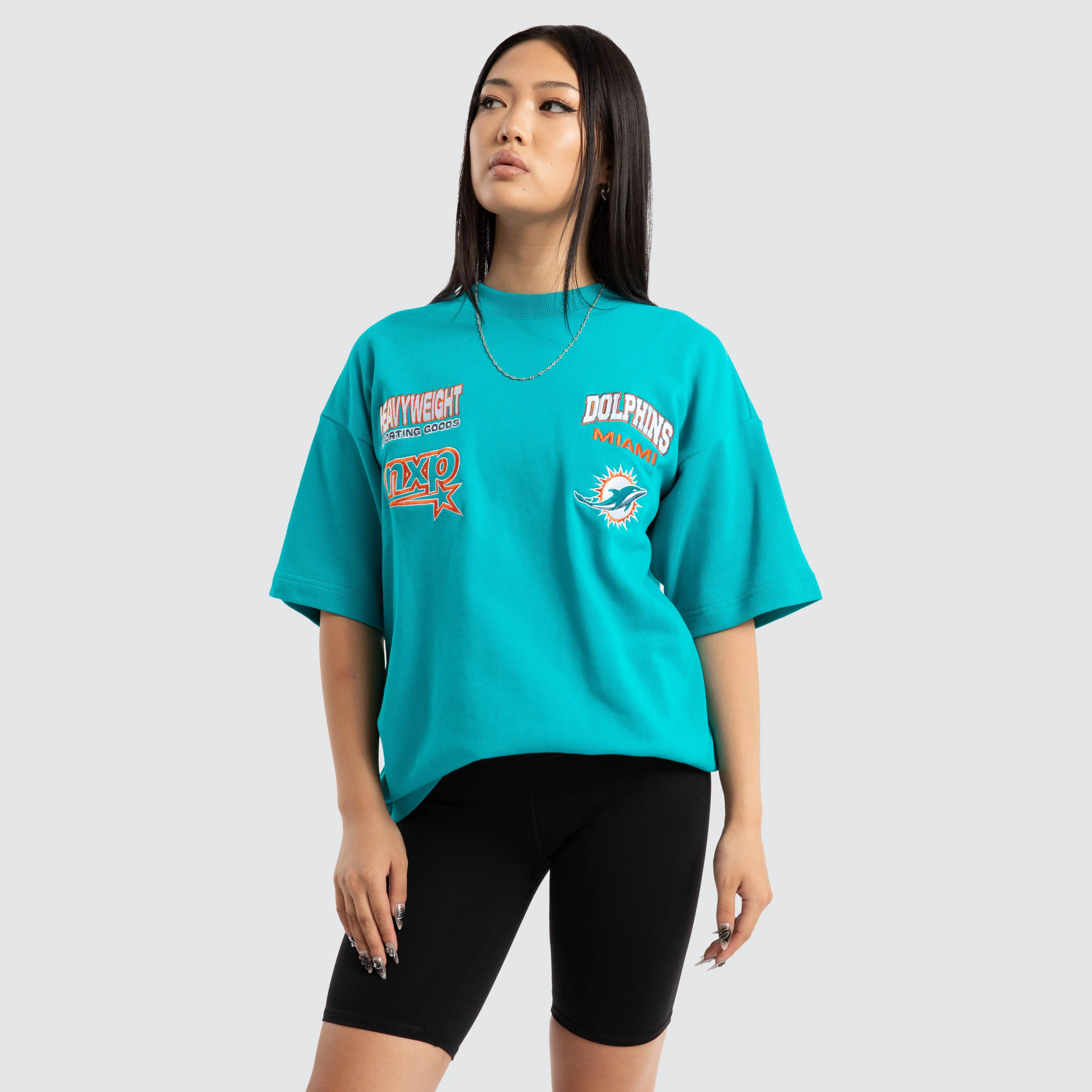Miami Dolphins Surround Loopback Tee Aqua sold by Neverland product image thumbnail 5