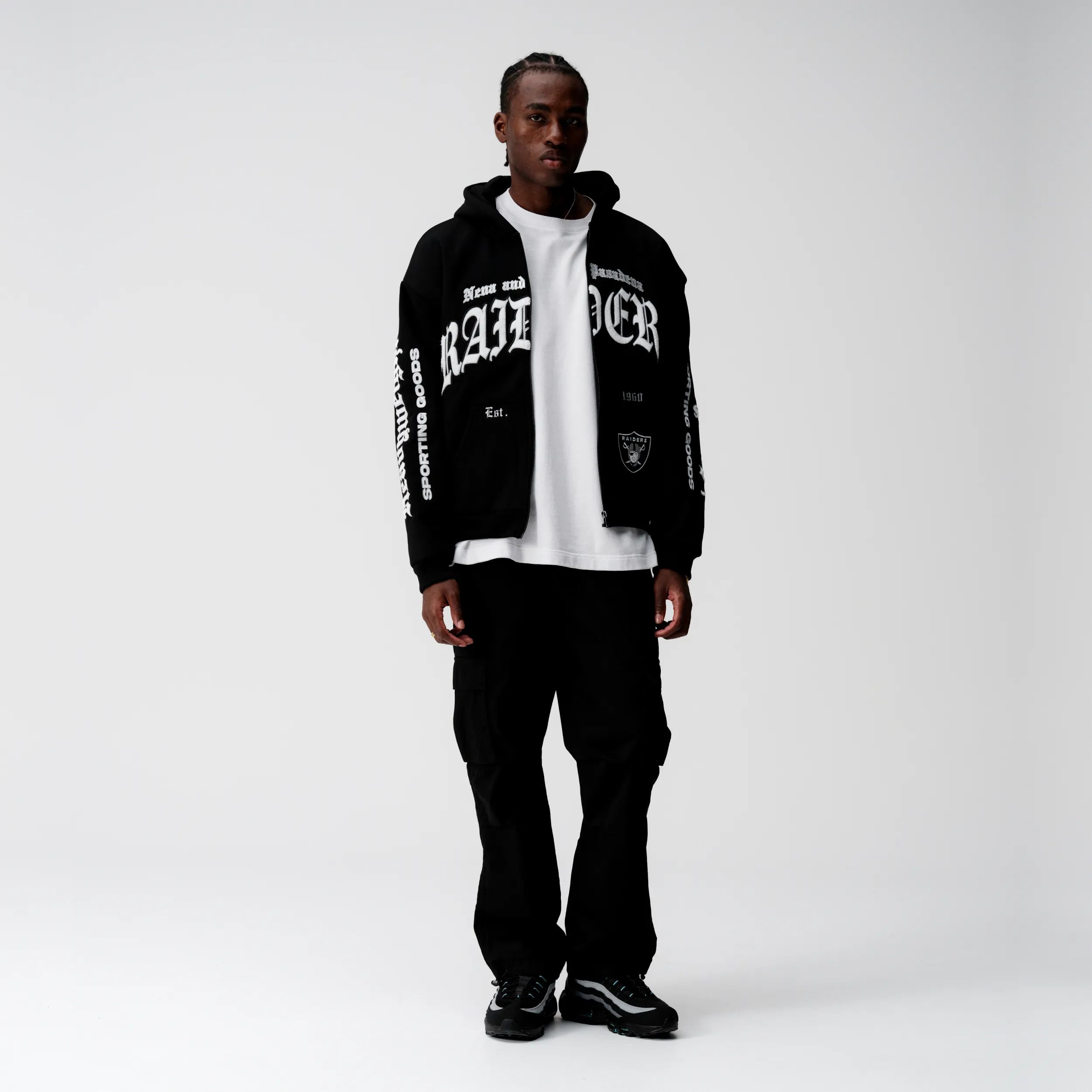 Las Vegas Raiders Coach Zip Hoodie Jet Black sold by Neverland product image thumbnail 3