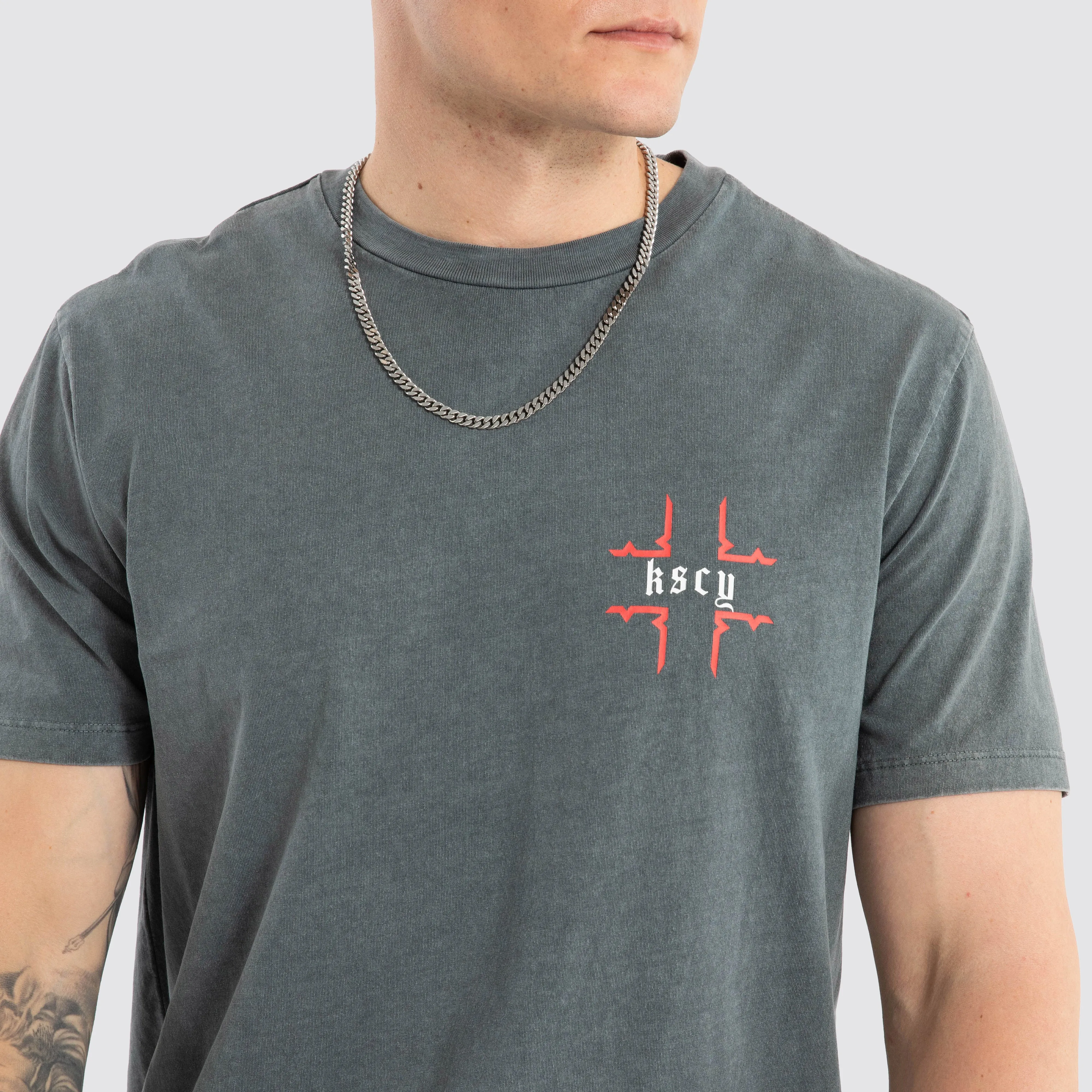 Thready Dual Curved Tee Pigment Turbulence sold by Neverland product image thumbnail 4