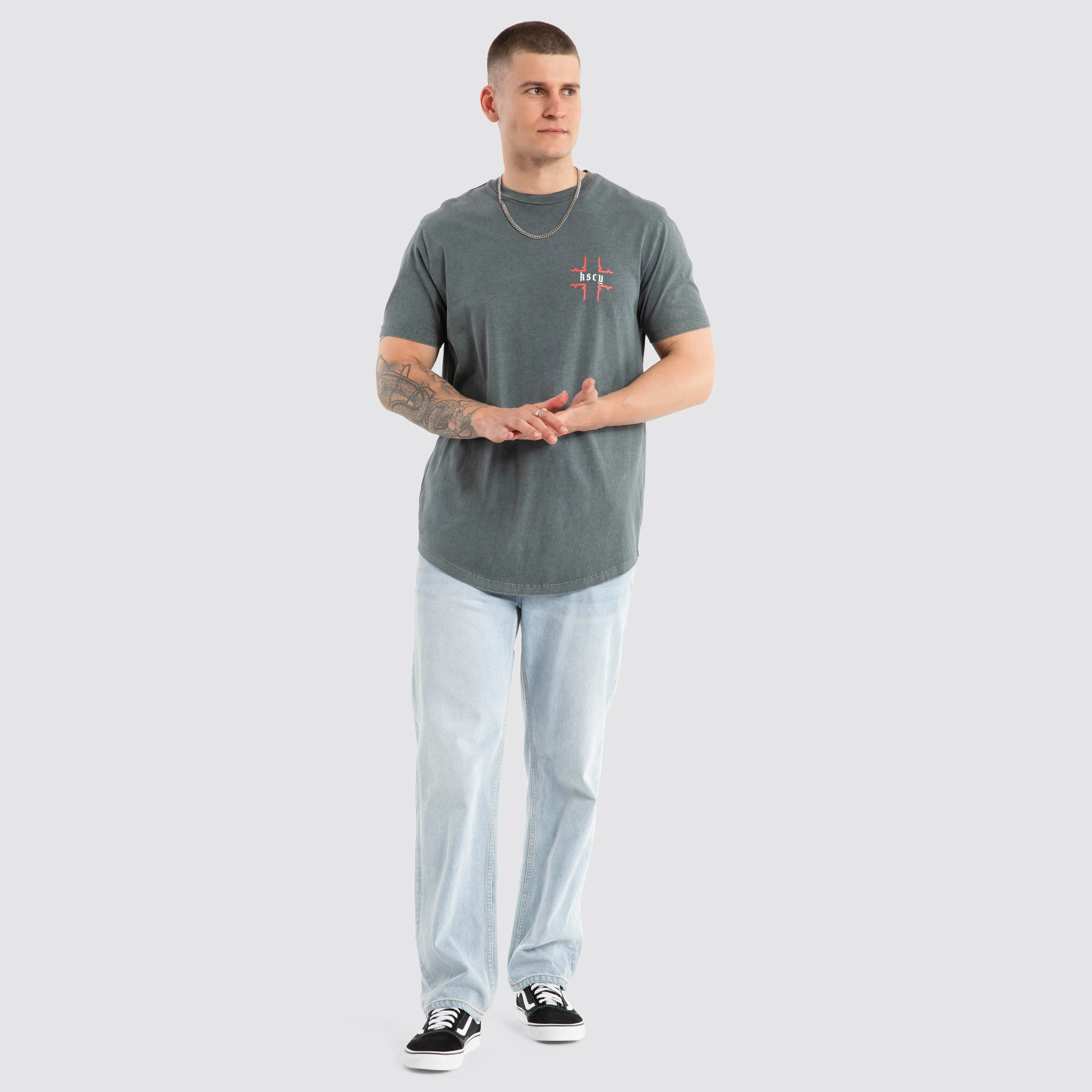 Thready Dual Curved Tee Pigment Turbulence sold by Neverland product image thumbnail 2