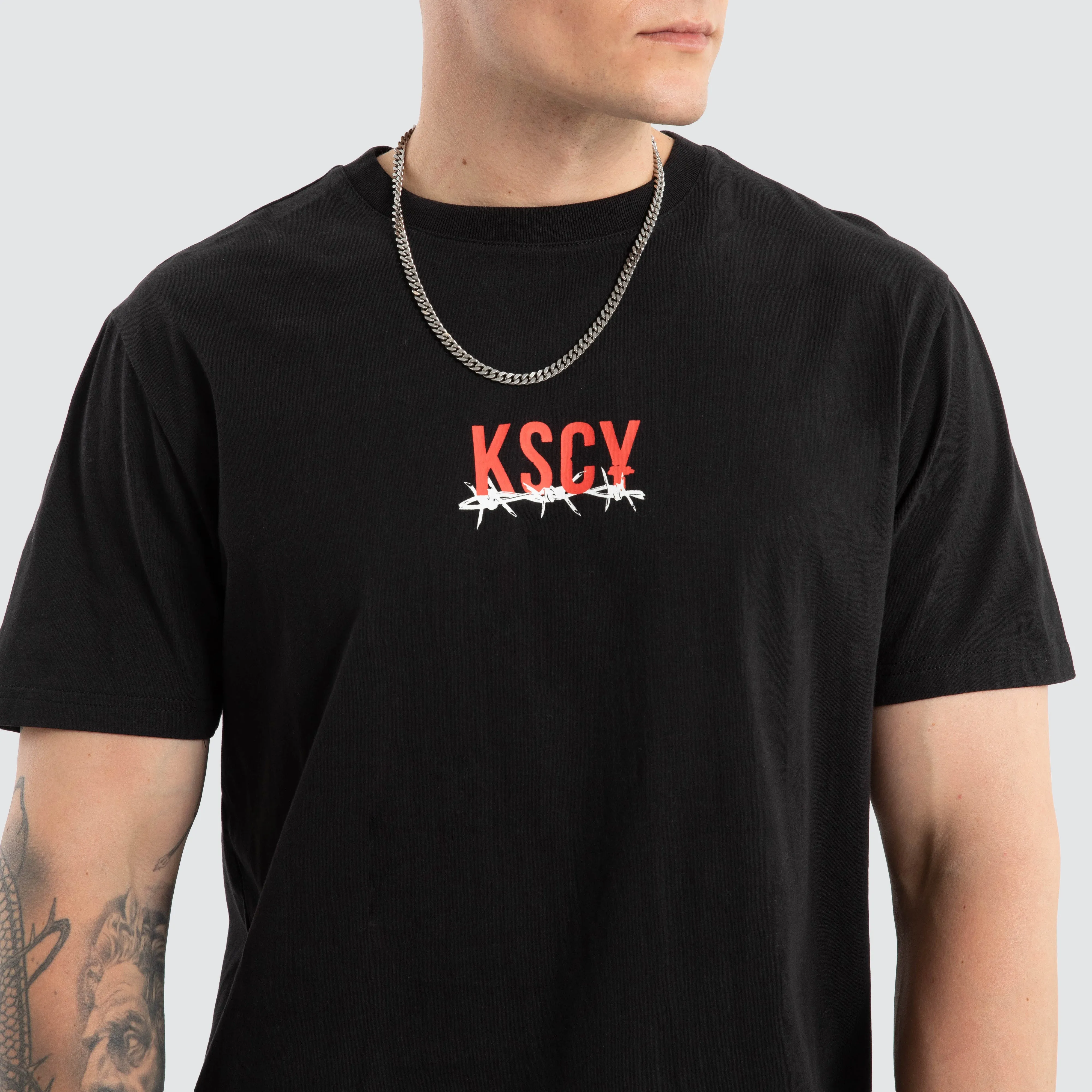 Diluted Dual Curved Tee Jet Black sold by Neverland product image thumbnail 5