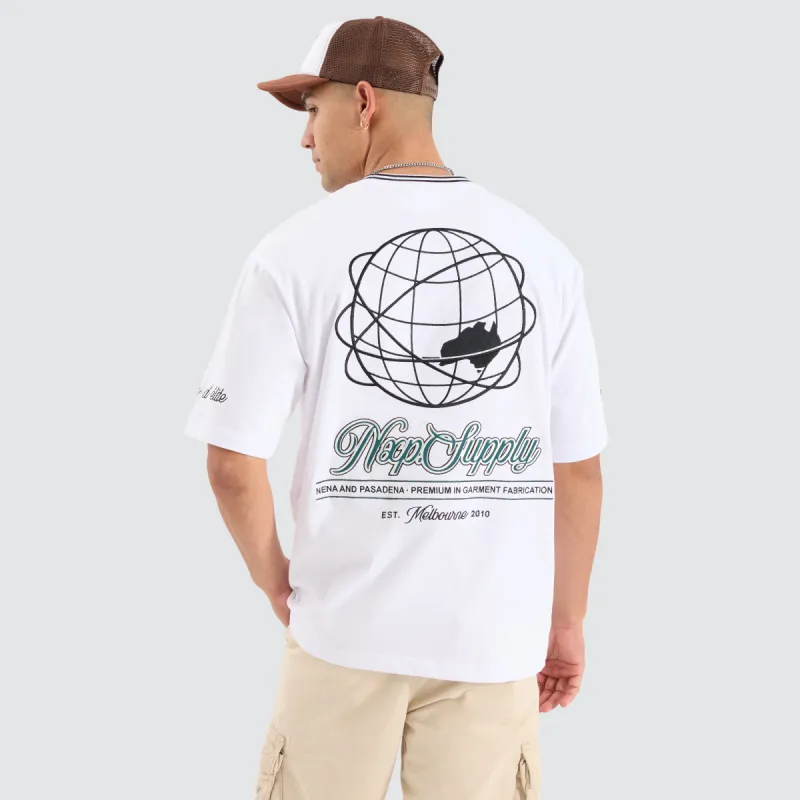 Anglo Oversized Tee Optical White sold by Neverland