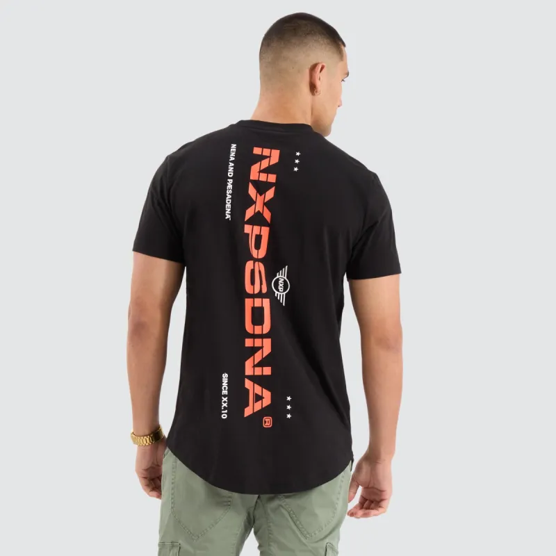 Steed Dual Curved Tee Jet Black sold by Neverland