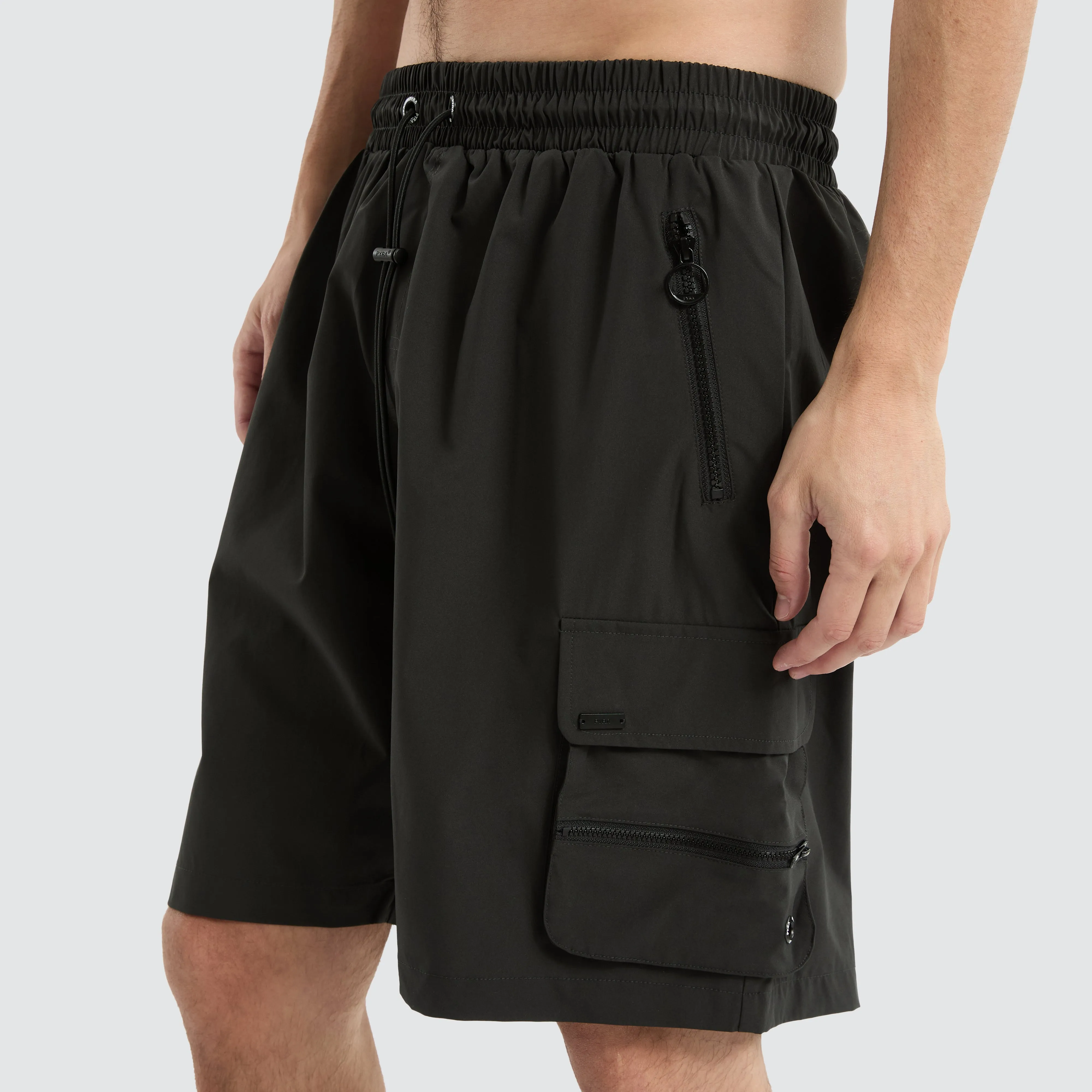 Nero Cargo Shorts Black sold by Neverland product image thumbnail 3