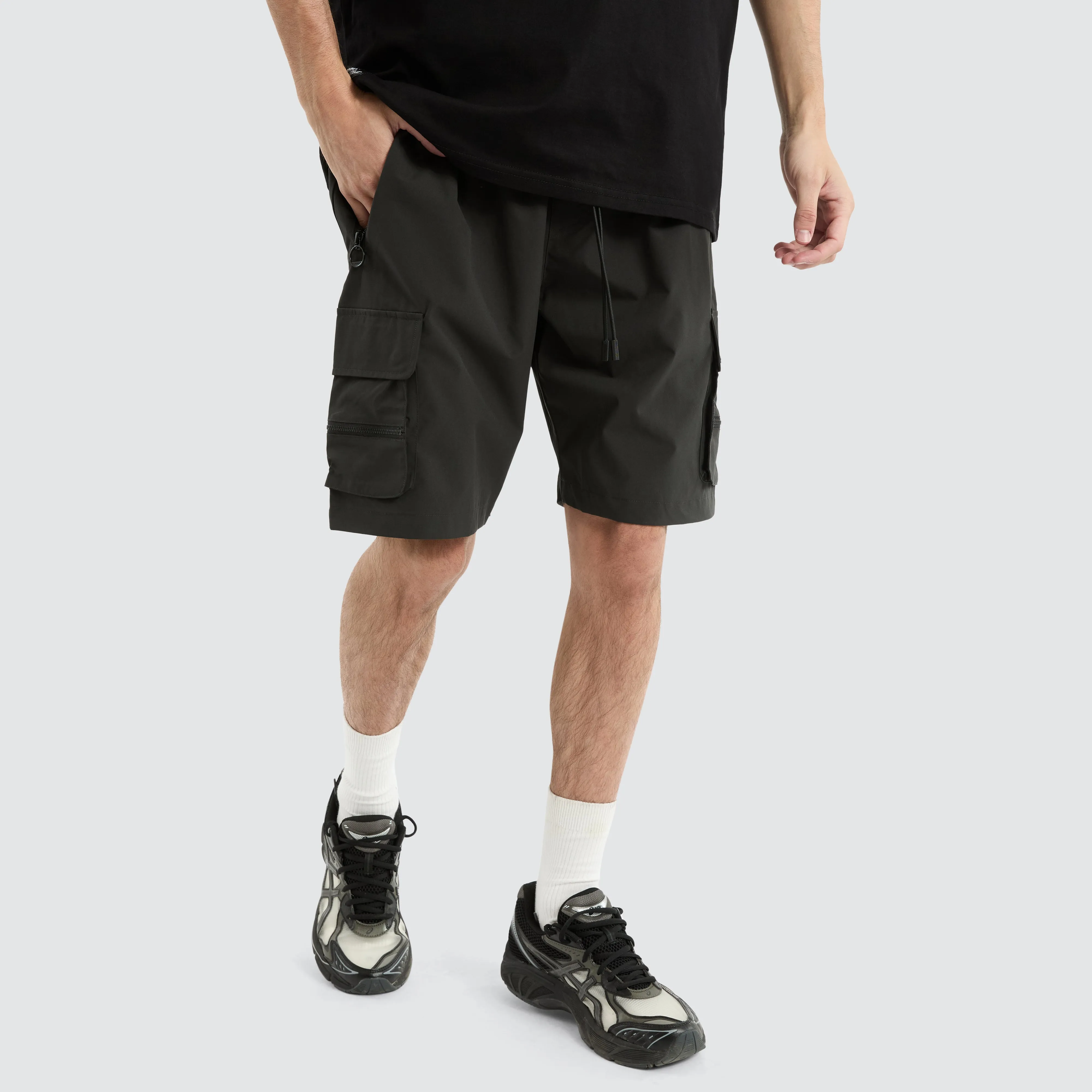 Nero Cargo Shorts Black sold by Neverland product image thumbnail 2