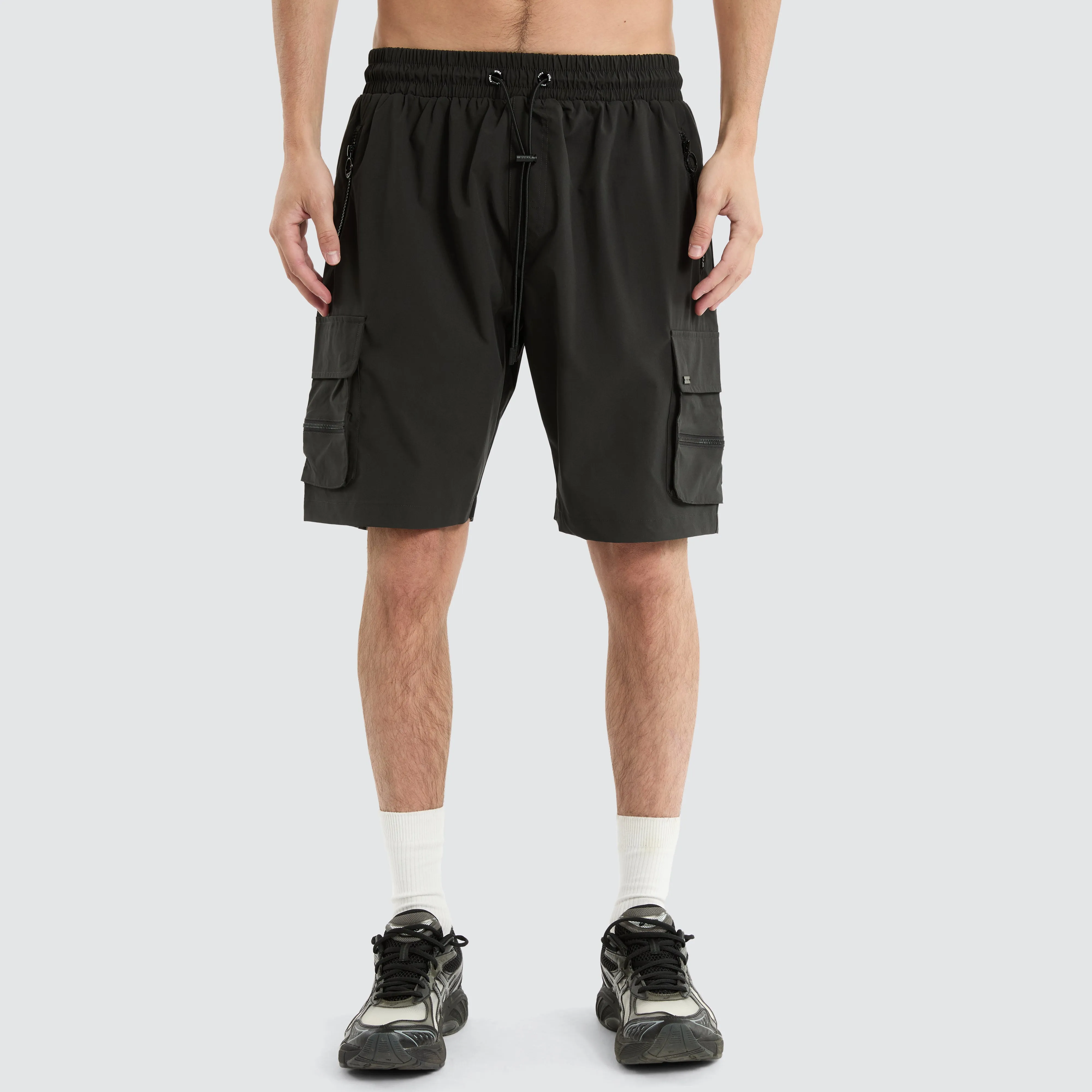 Nero Cargo Shorts Black sold by Neverland product image thumbnail 4