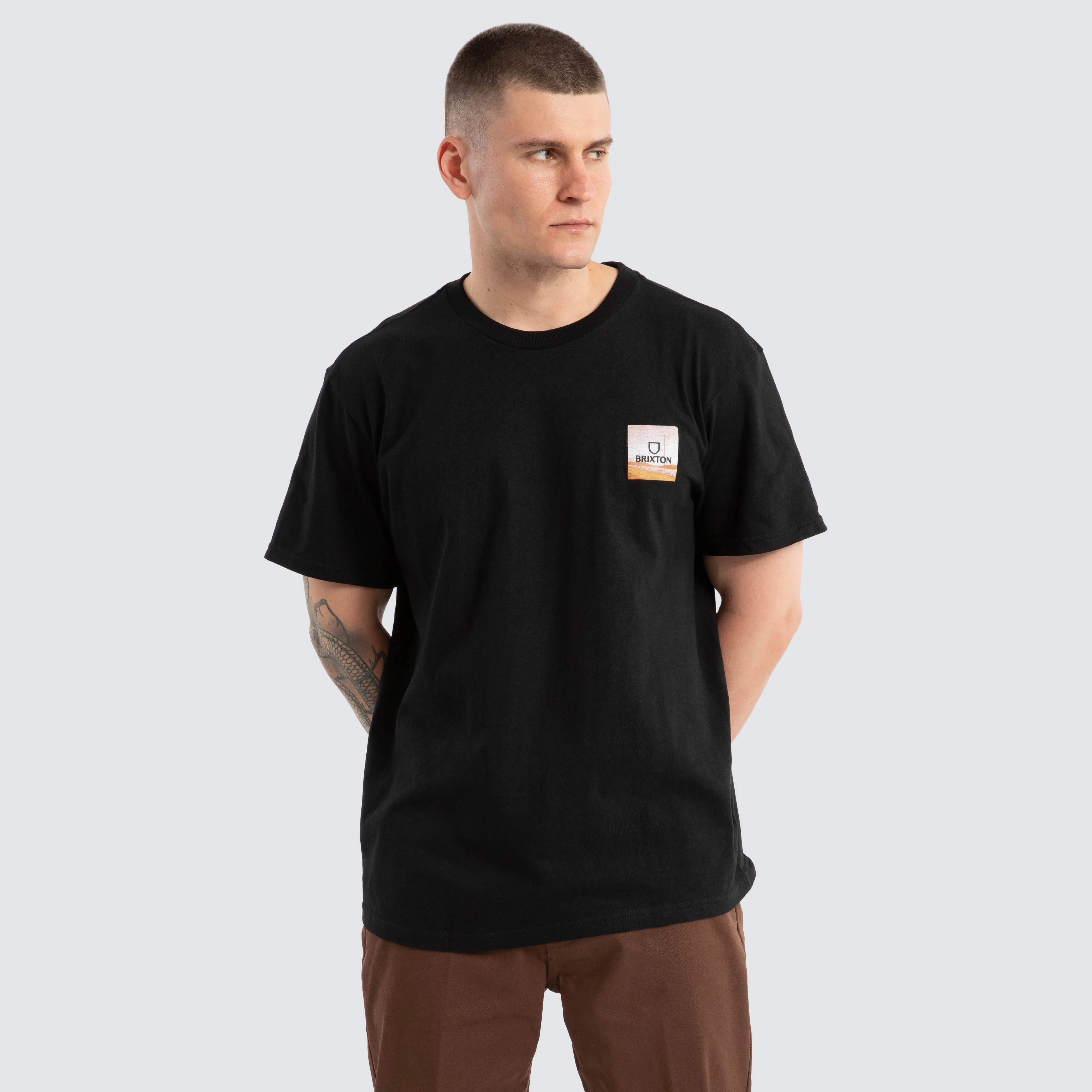 Alpha Square Standard Tee Black / Gold / Brown sold by Neverland product image thumbnail 3