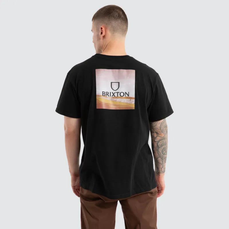 Alpha Square Standard Tee Black / Gold / Brown sold by Neverland