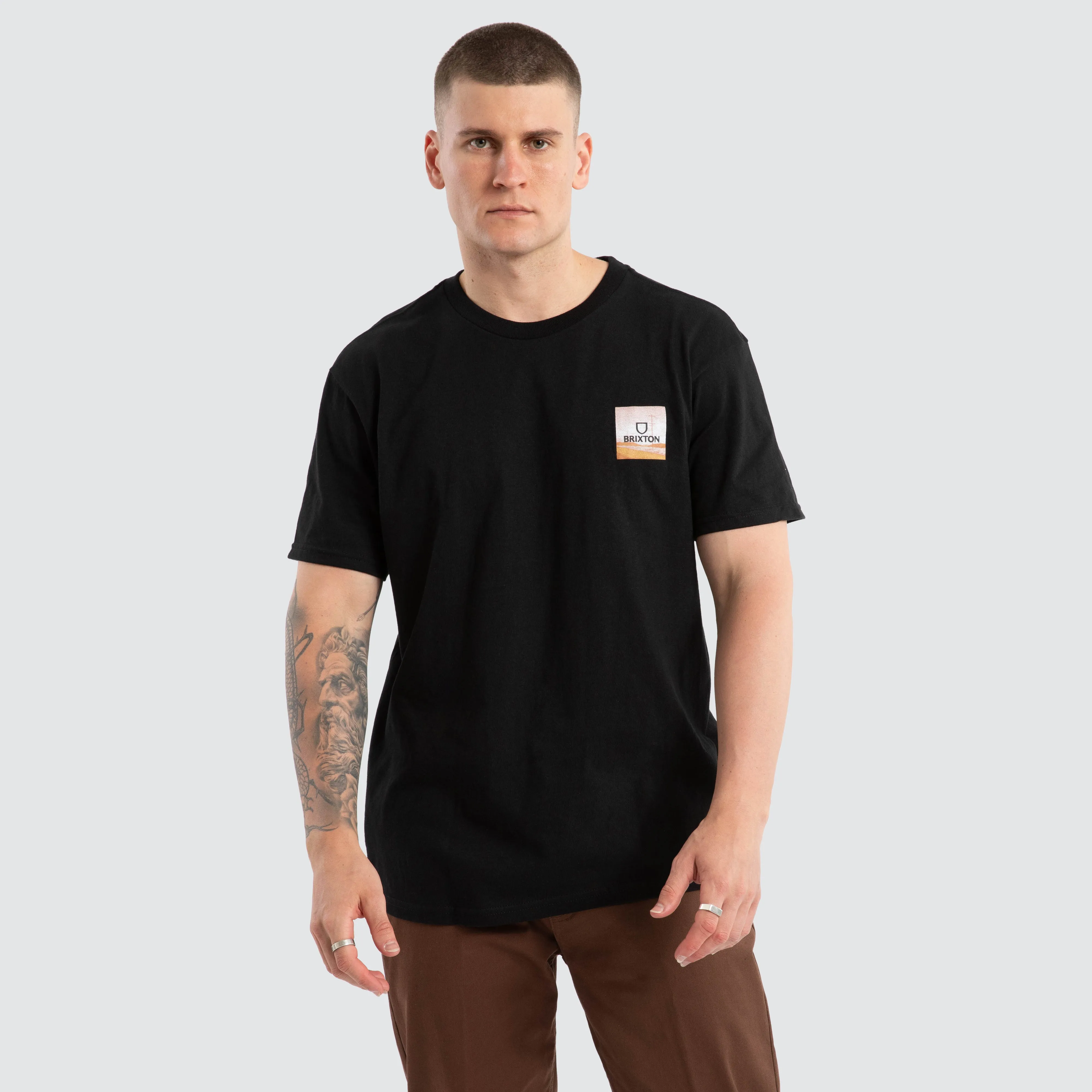 Alpha Square Standard Tee Black / Gold / Brown sold by Neverland product image thumbnail 4