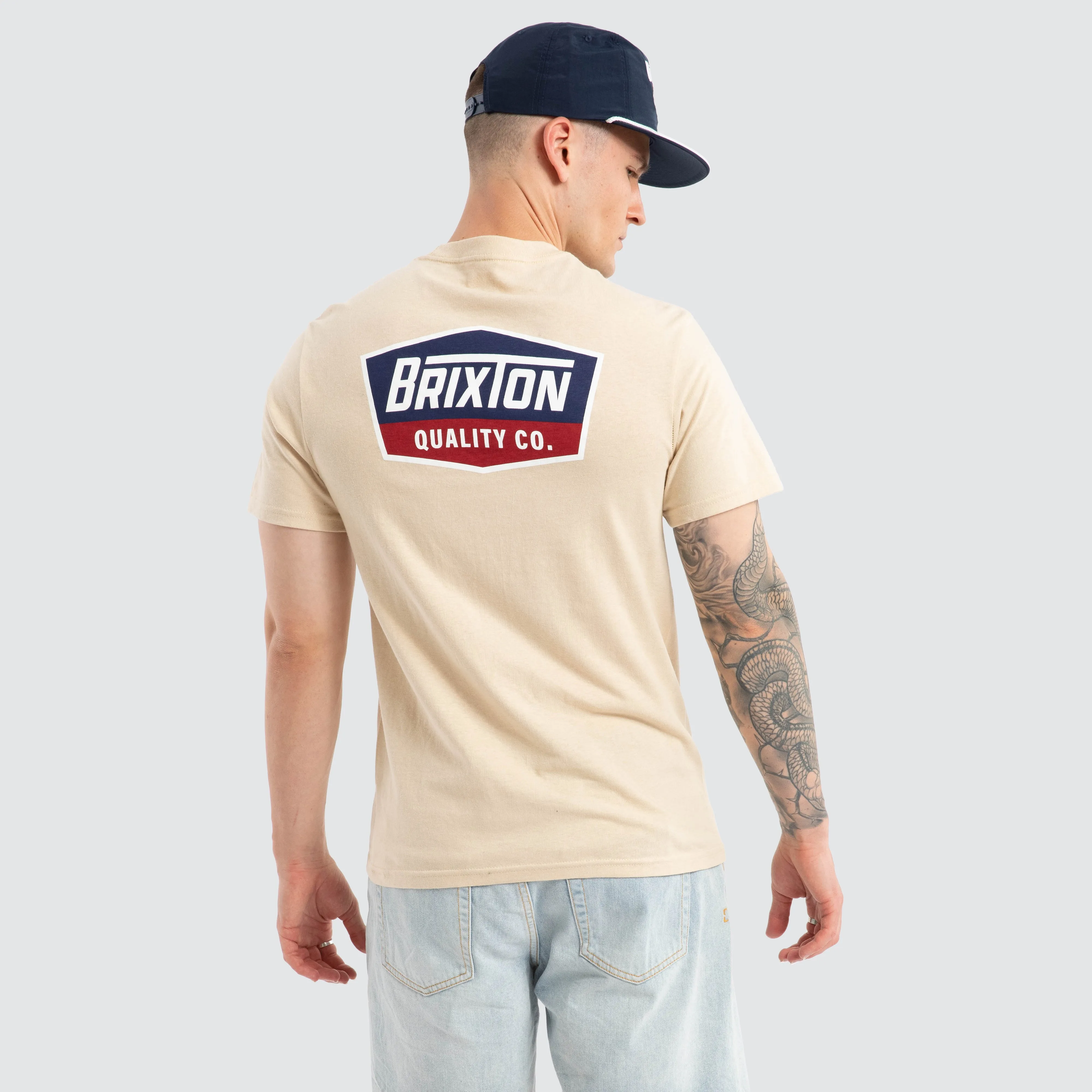 Regal Standard Tee Cream / Navy sold by Neverland