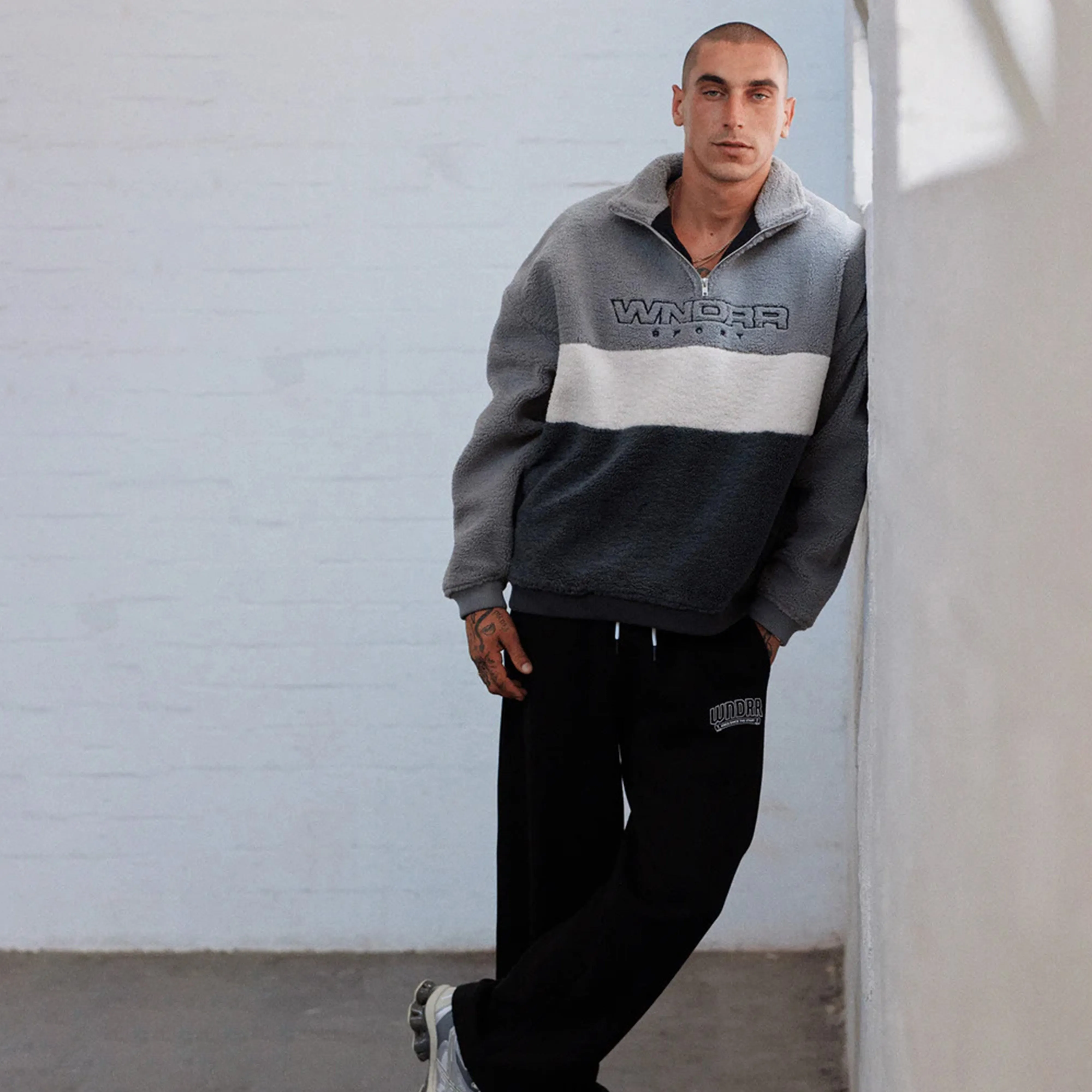 Starter 1/4 Zip Polar Fleece Grey sold by Neverland product image thumbnail 2