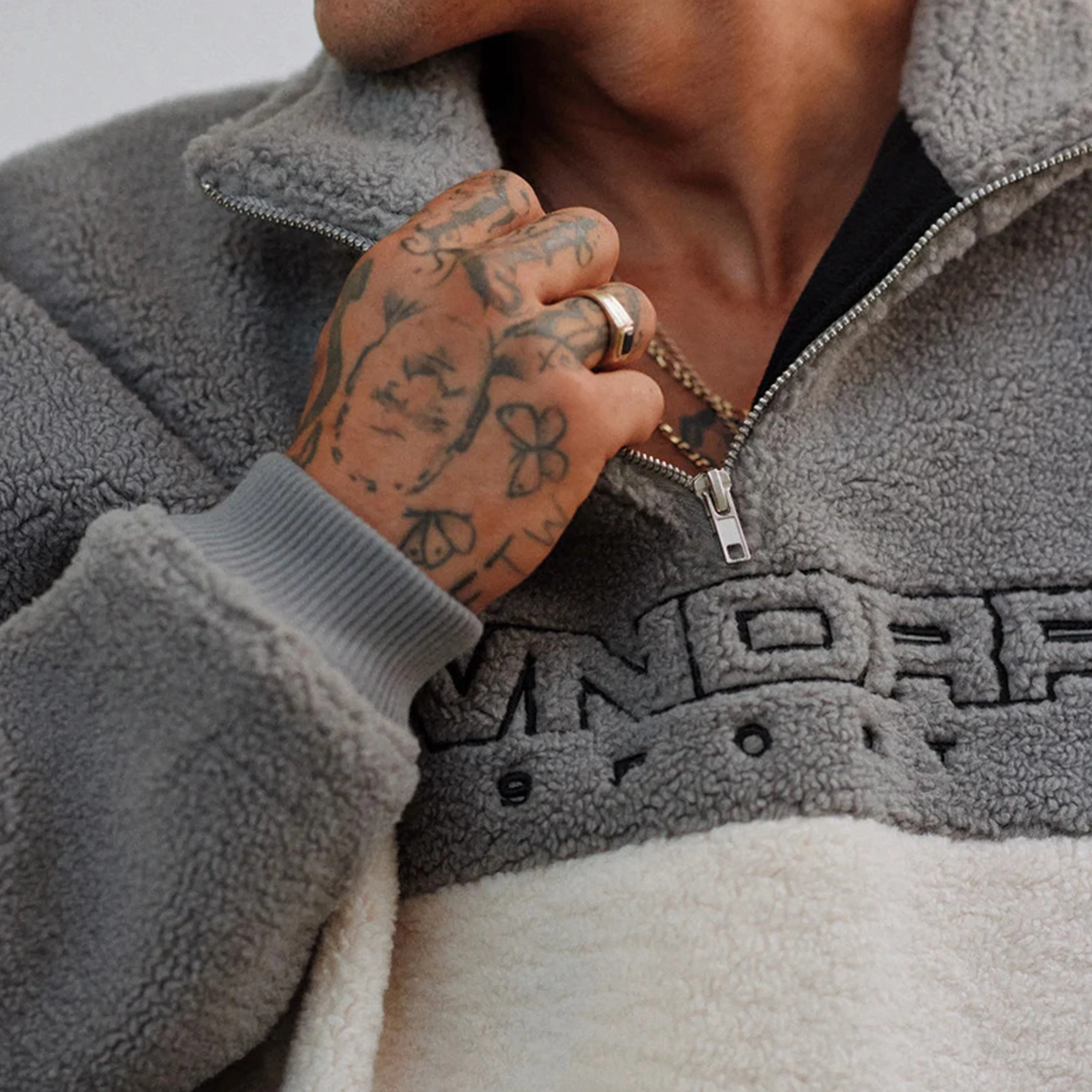 Starter 1/4 Zip Polar Fleece Grey sold by Neverland product image thumbnail 4