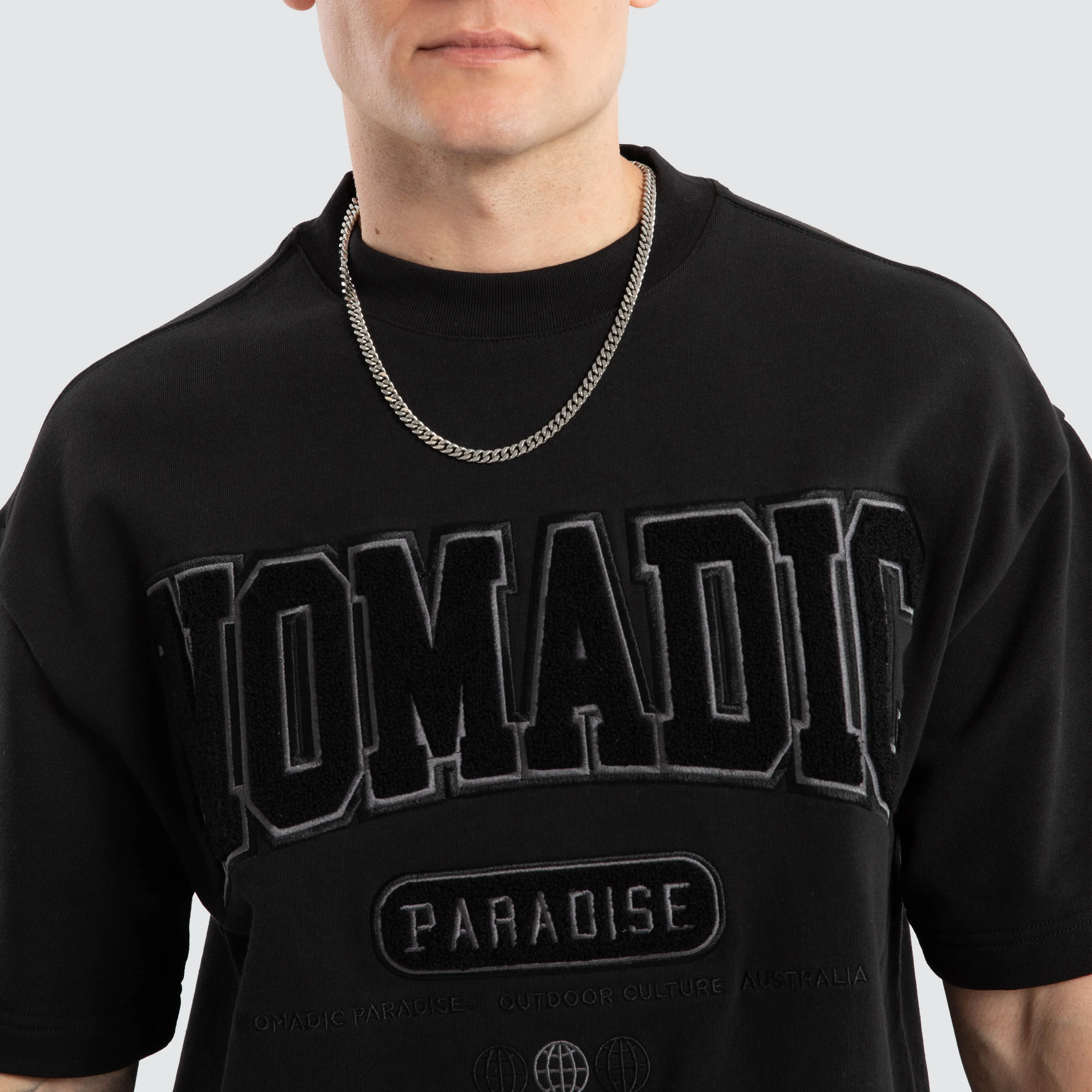 College Loopback Street Tee Jet Black sold by Neverland product image thumbnail 3