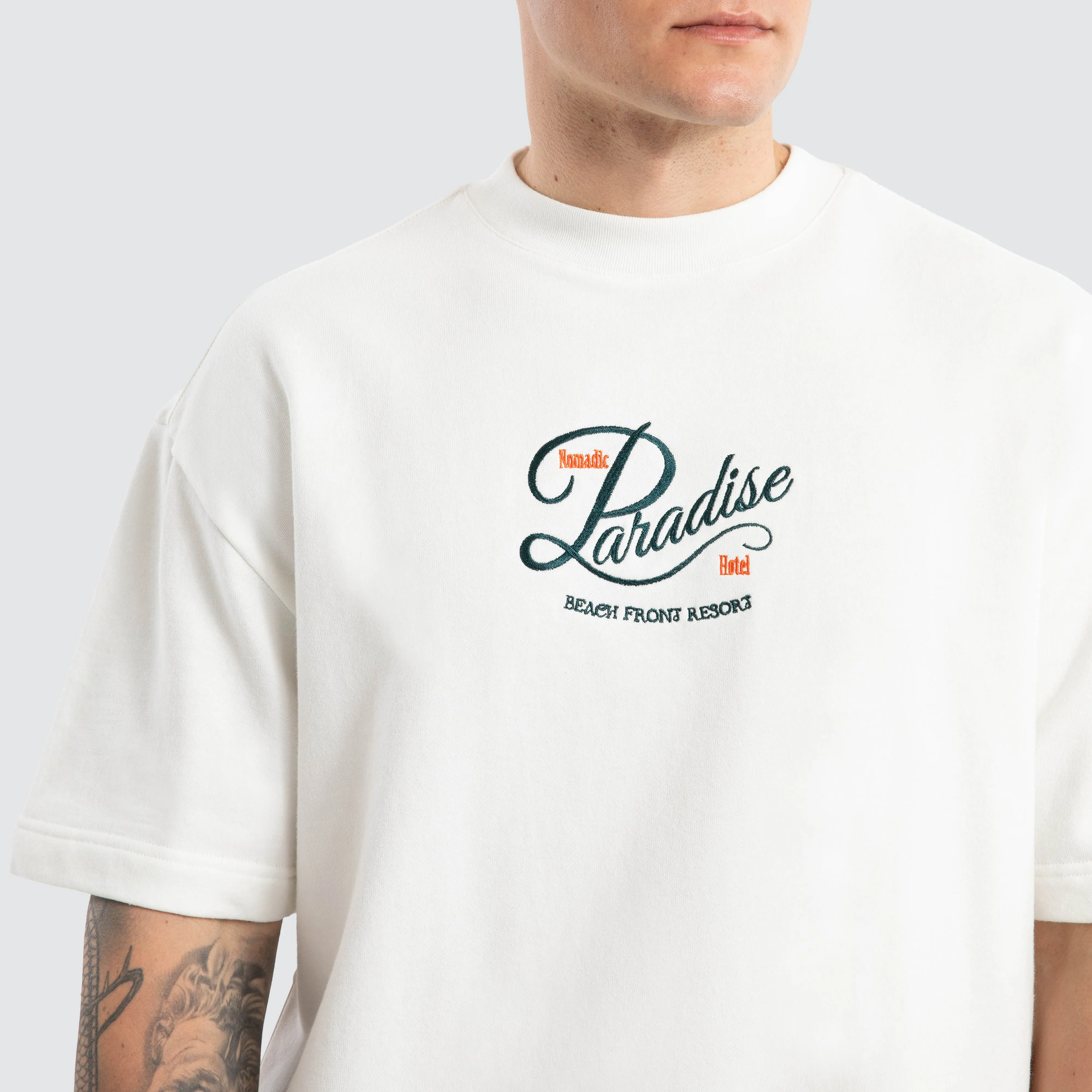 Burleigh Loopback Street Tee Natural White sold by Neverland product image thumbnail 5