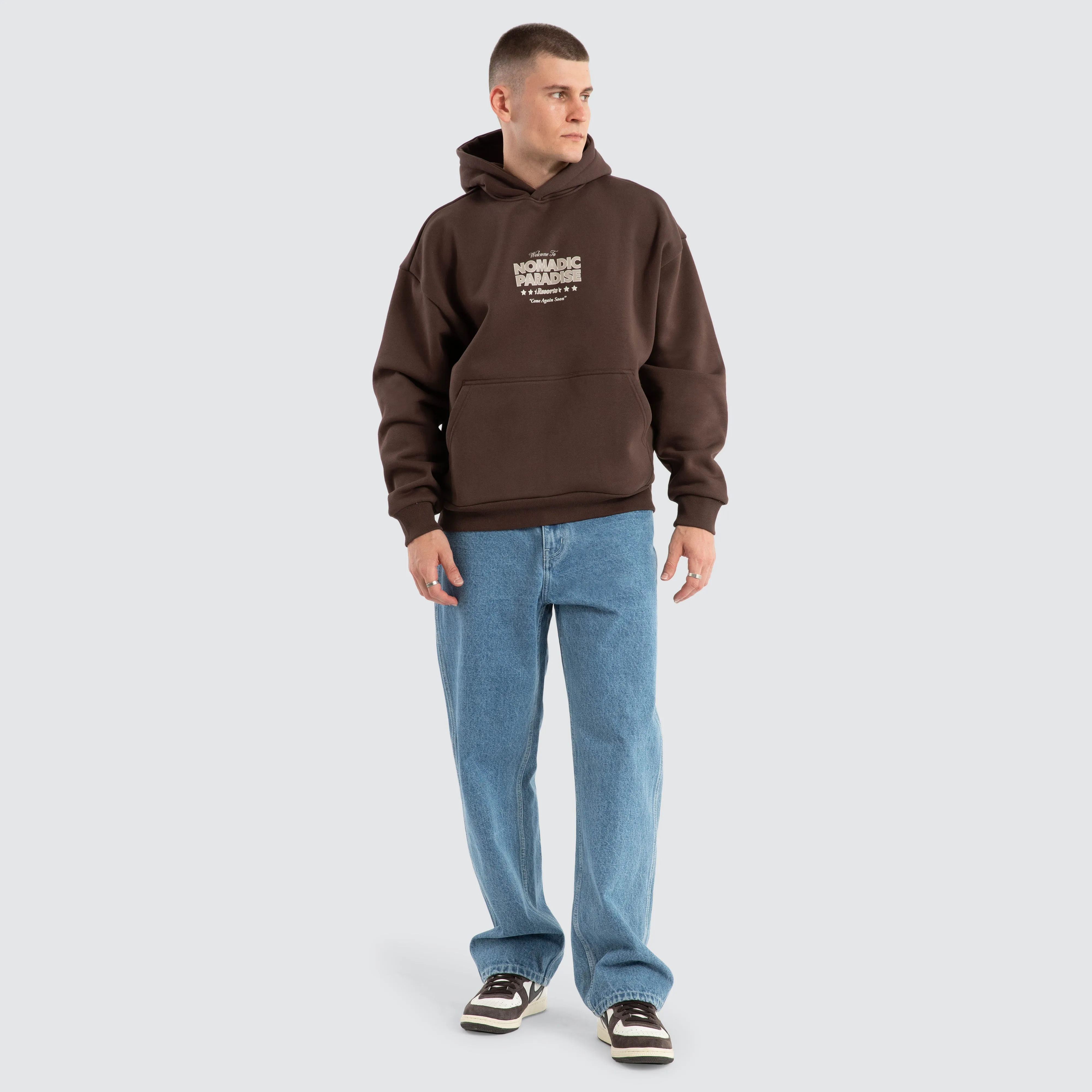 Hotel Oversized Hoodie Chocolate Brown sold by Neverland product image thumbnail 2