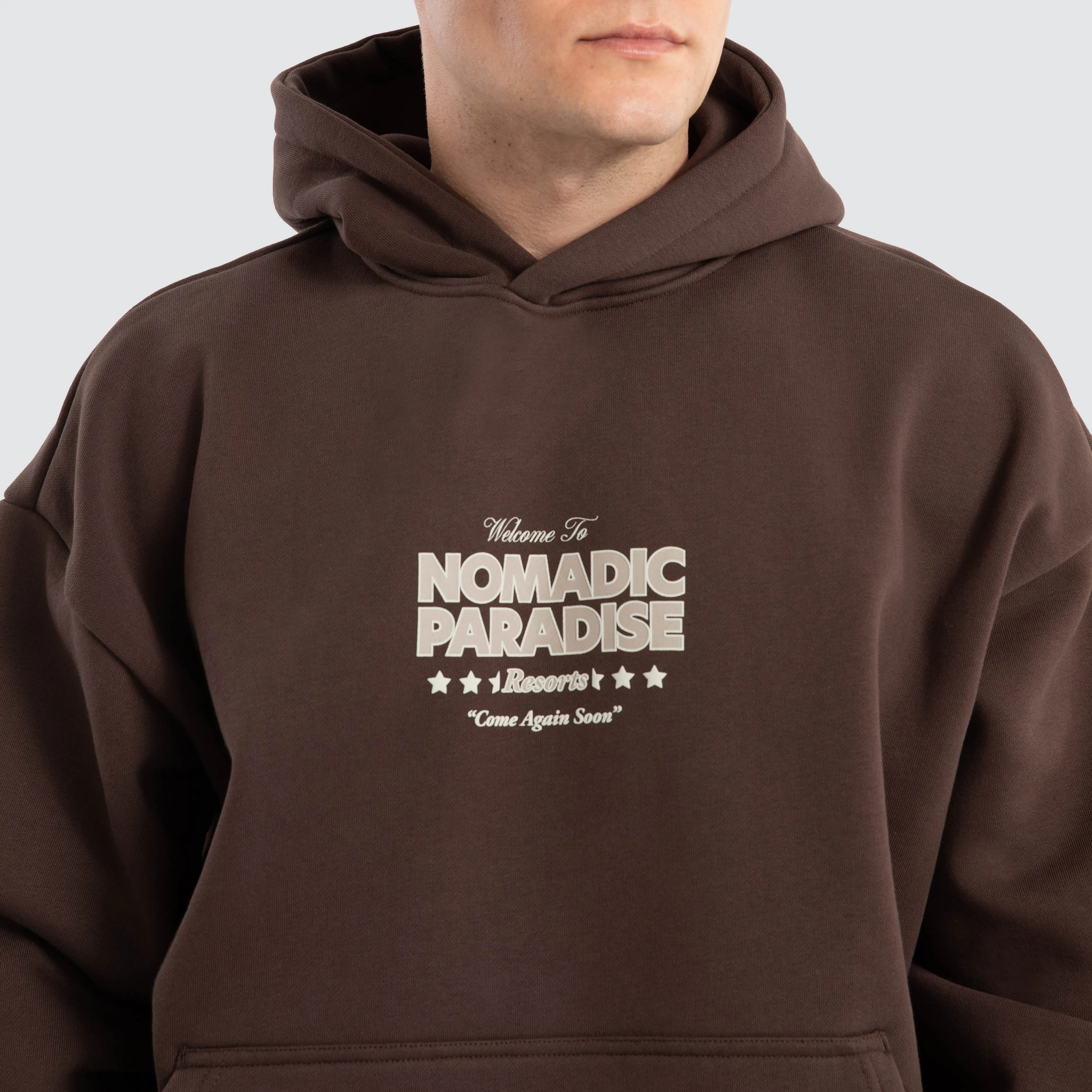 Hotel Oversized Hoodie Chocolate Brown sold by Neverland product image thumbnail 3