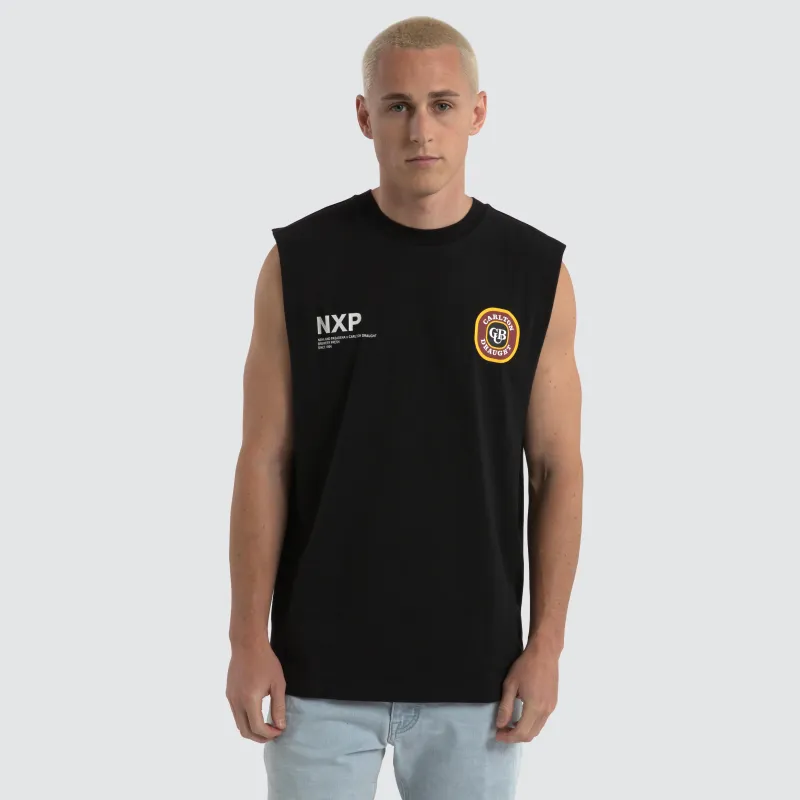 Carlton Draught Drummond Relaxed Fit Muscle Tee Jet Black sold by Neverland