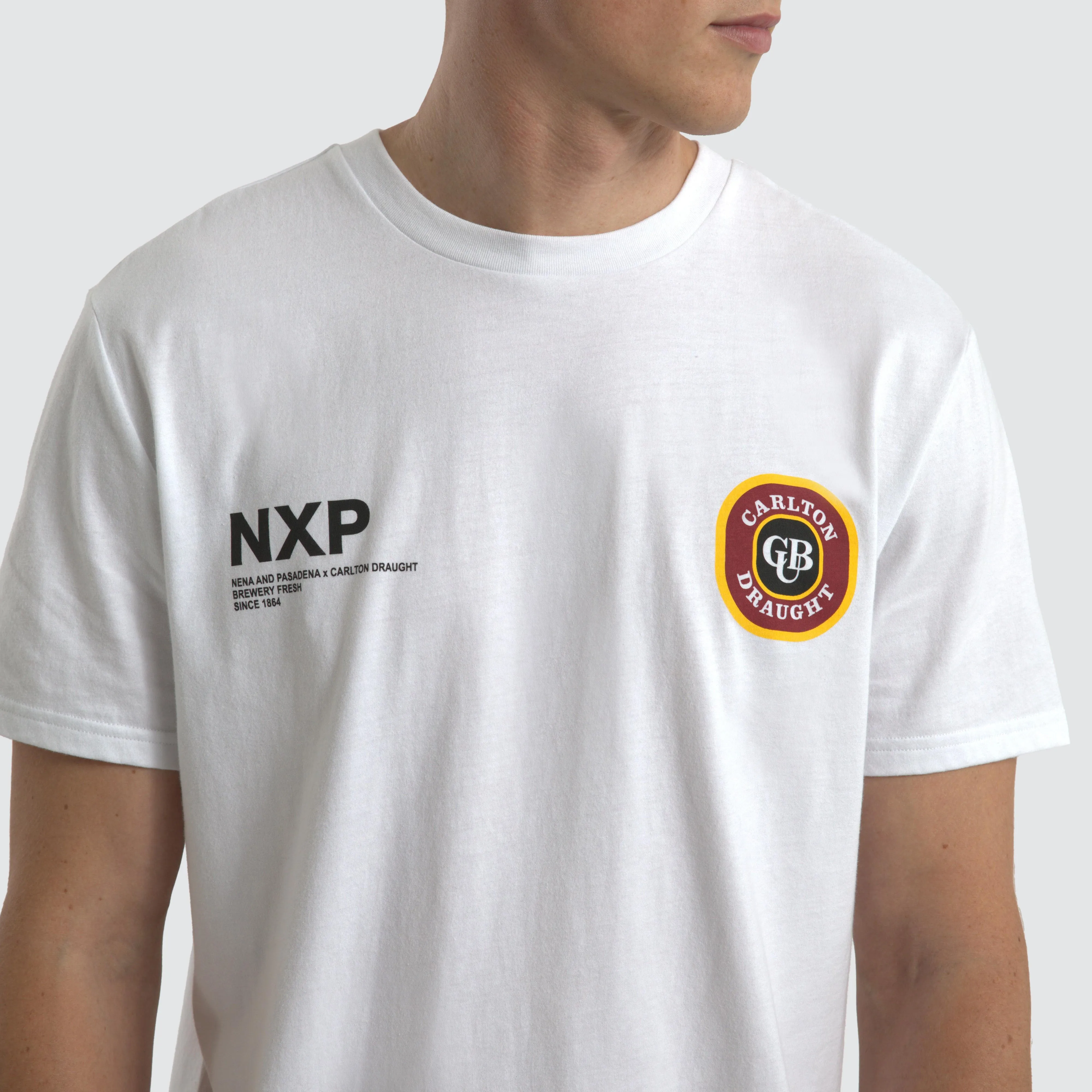 Carlton Draught Bramling Cape Back Tee White/Maroon sold by Neverland product image thumbnail 3