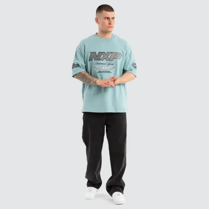 Bounty Loopback Oversized Tee Aquifer sold by Neverland