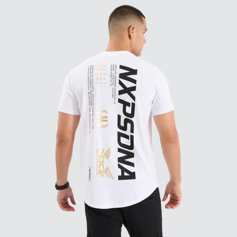 Anlantic Dual Curved Tee Optical White sold by Neverland