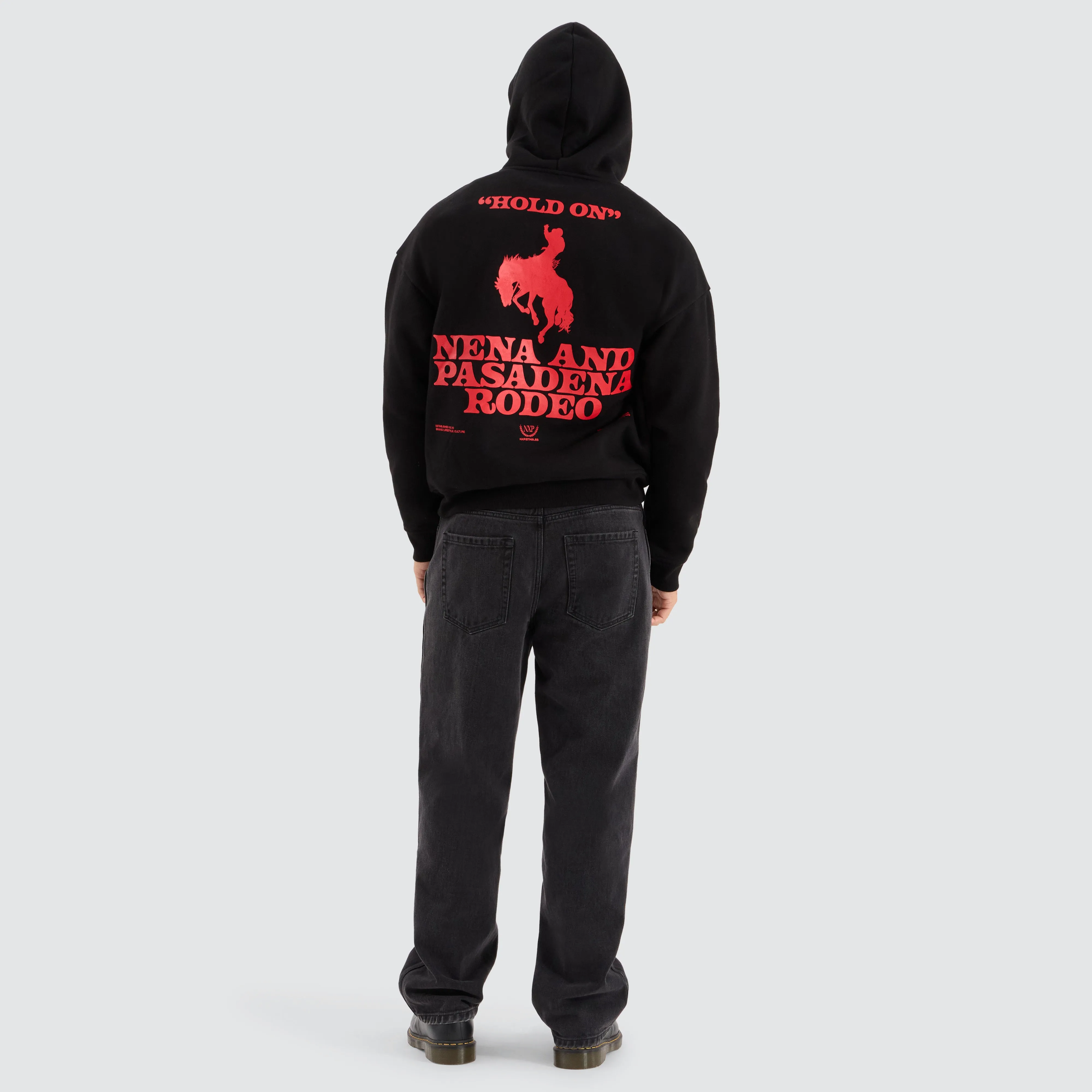Rodeo Box Fit Hoodie Jet Black sold by Neverland product image thumbnail 3