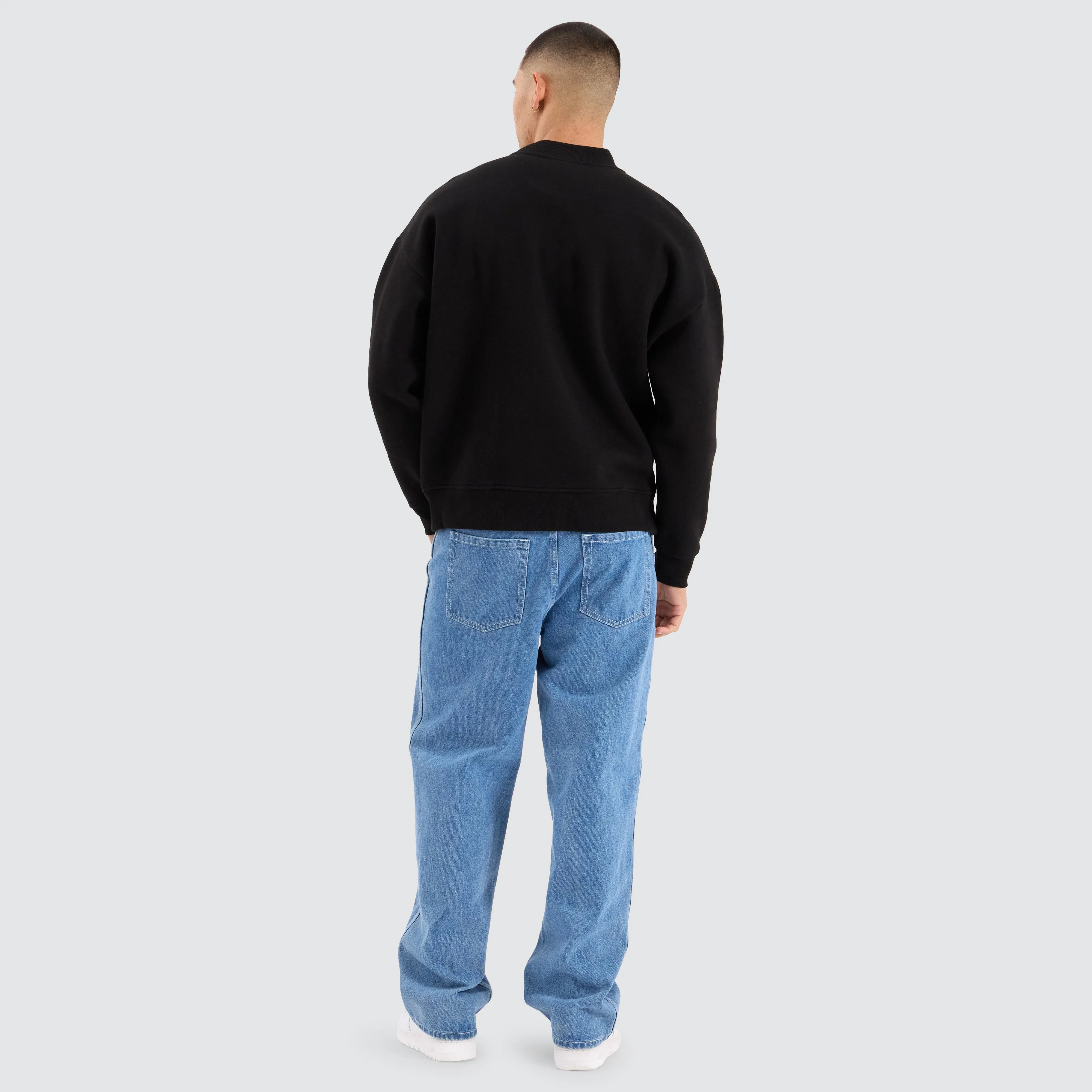 Buyout Box Fit Sweater Jet Black sold by Neverland product image thumbnail 4