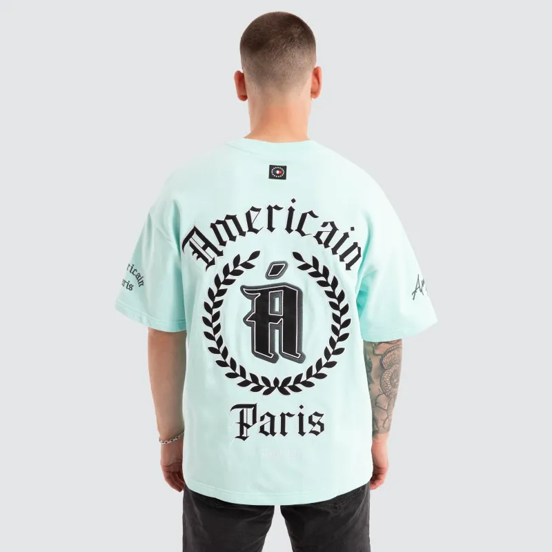 Asher Loopback Heavy Tee Blue Tint sold by Neverland