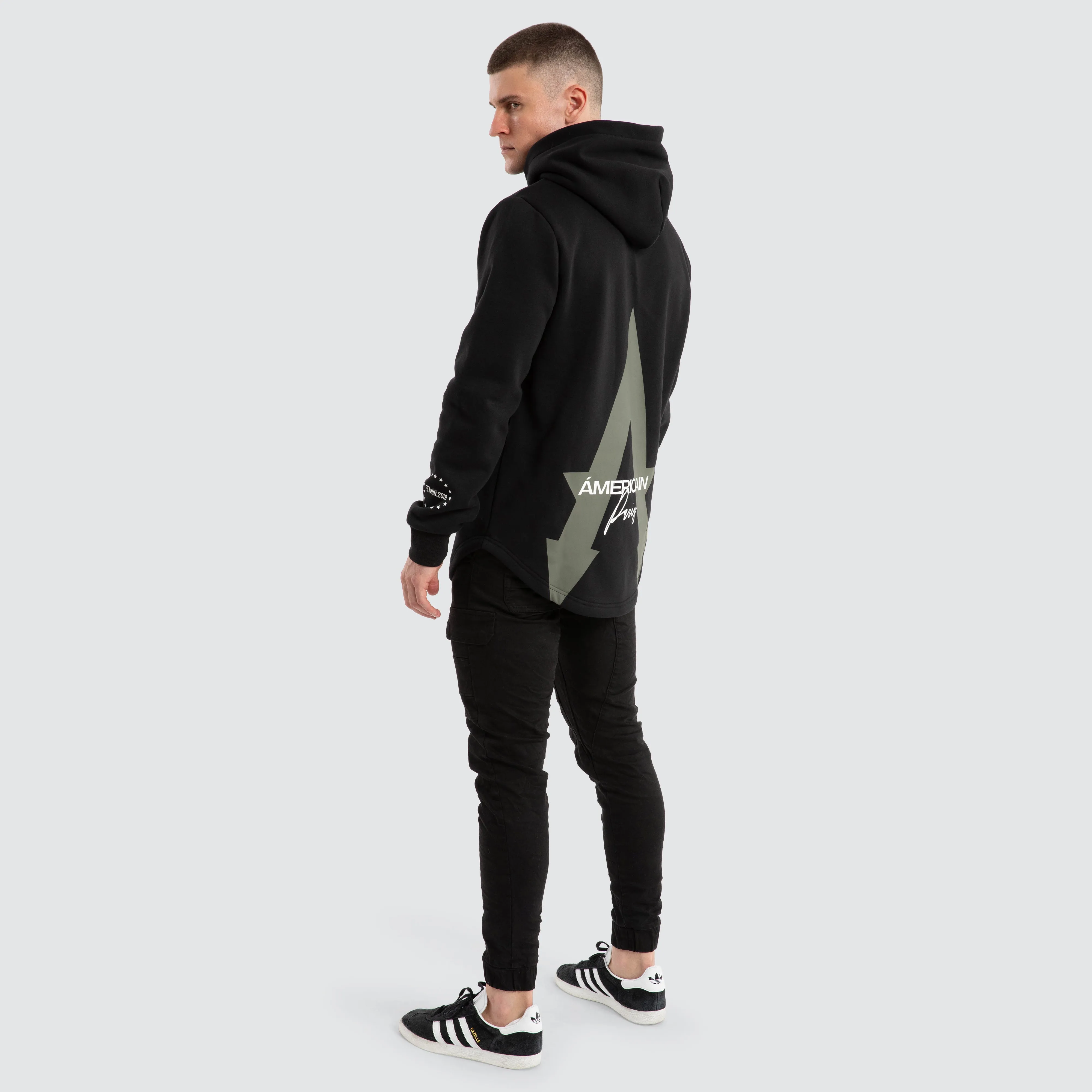 Grand Dual Curved Hoodie Jet Black sold by Neverland product image thumbnail 5