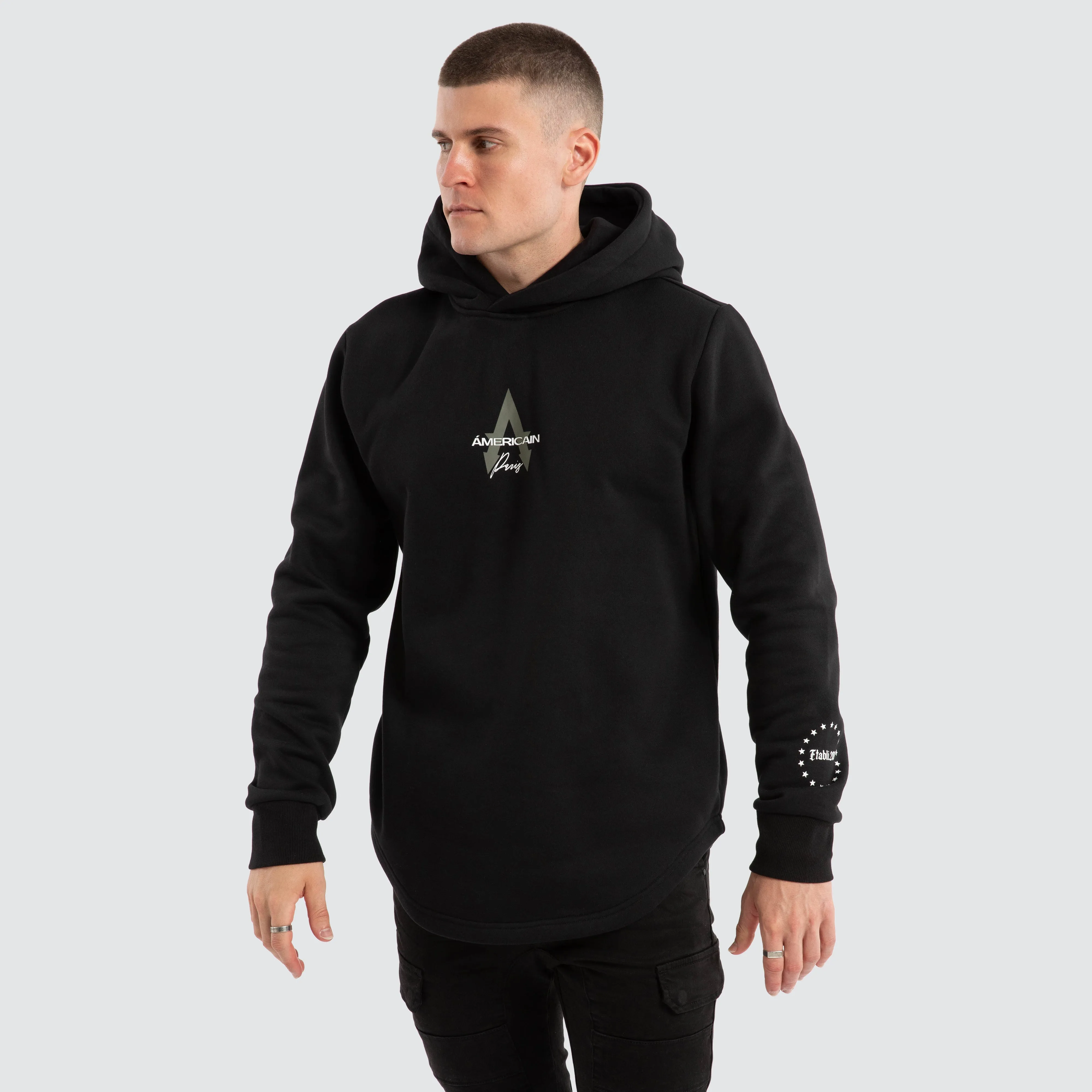 Grand Dual Curved Hoodie Jet Black sold by Neverland product image thumbnail 2