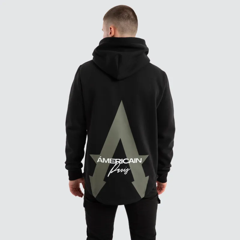 Grand Dual Curved Hoodie Jet Black sold by Neverland