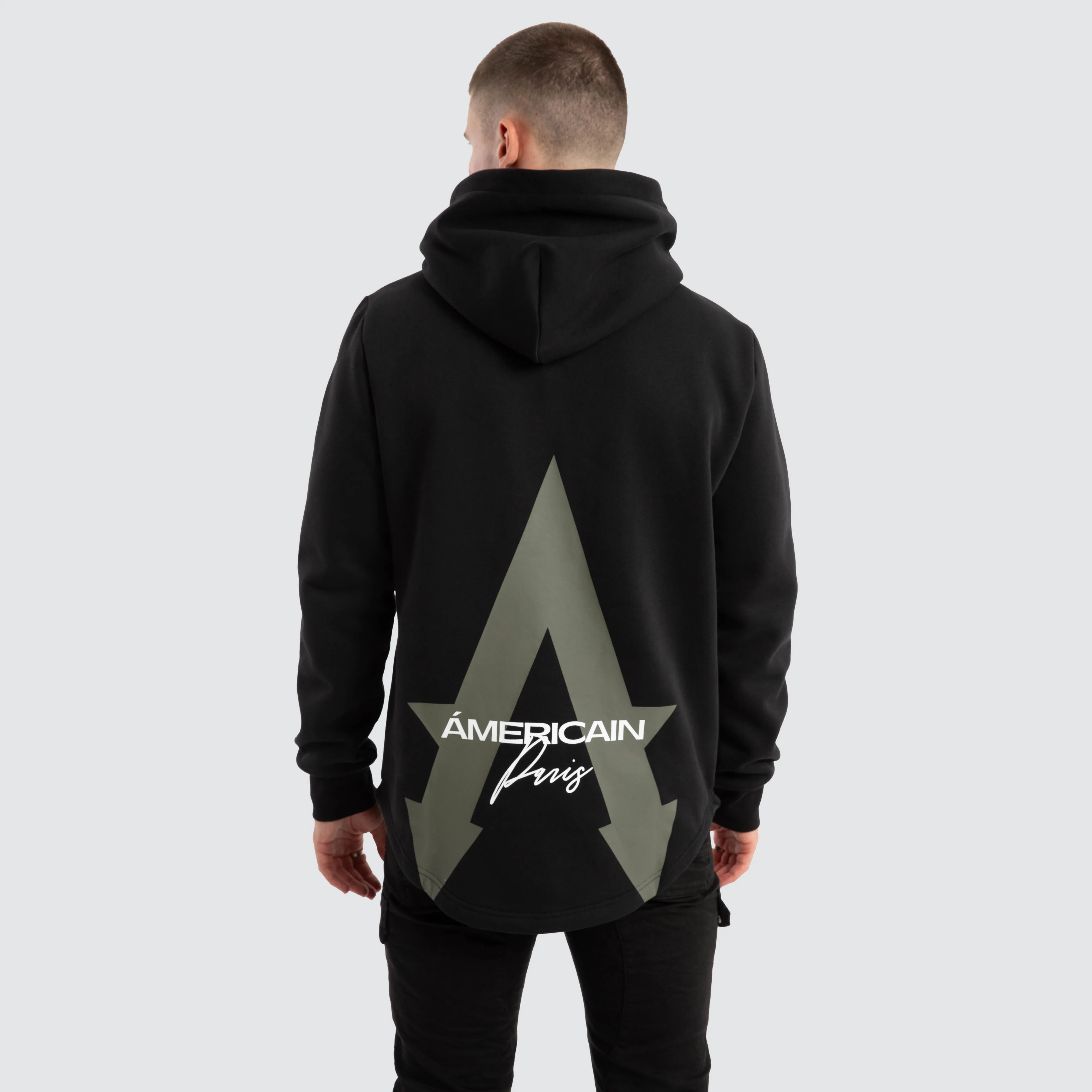 Grand Dual Curved Hoodie Jet Black sold by Neverland