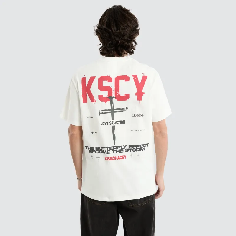 Stormed Relaxed Tee Natural White sold by Neverland