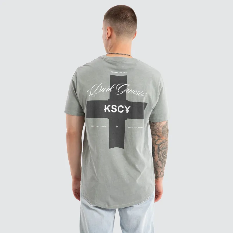 Resolved Dual Curved Tee Pigment Limestone sold by Neverland