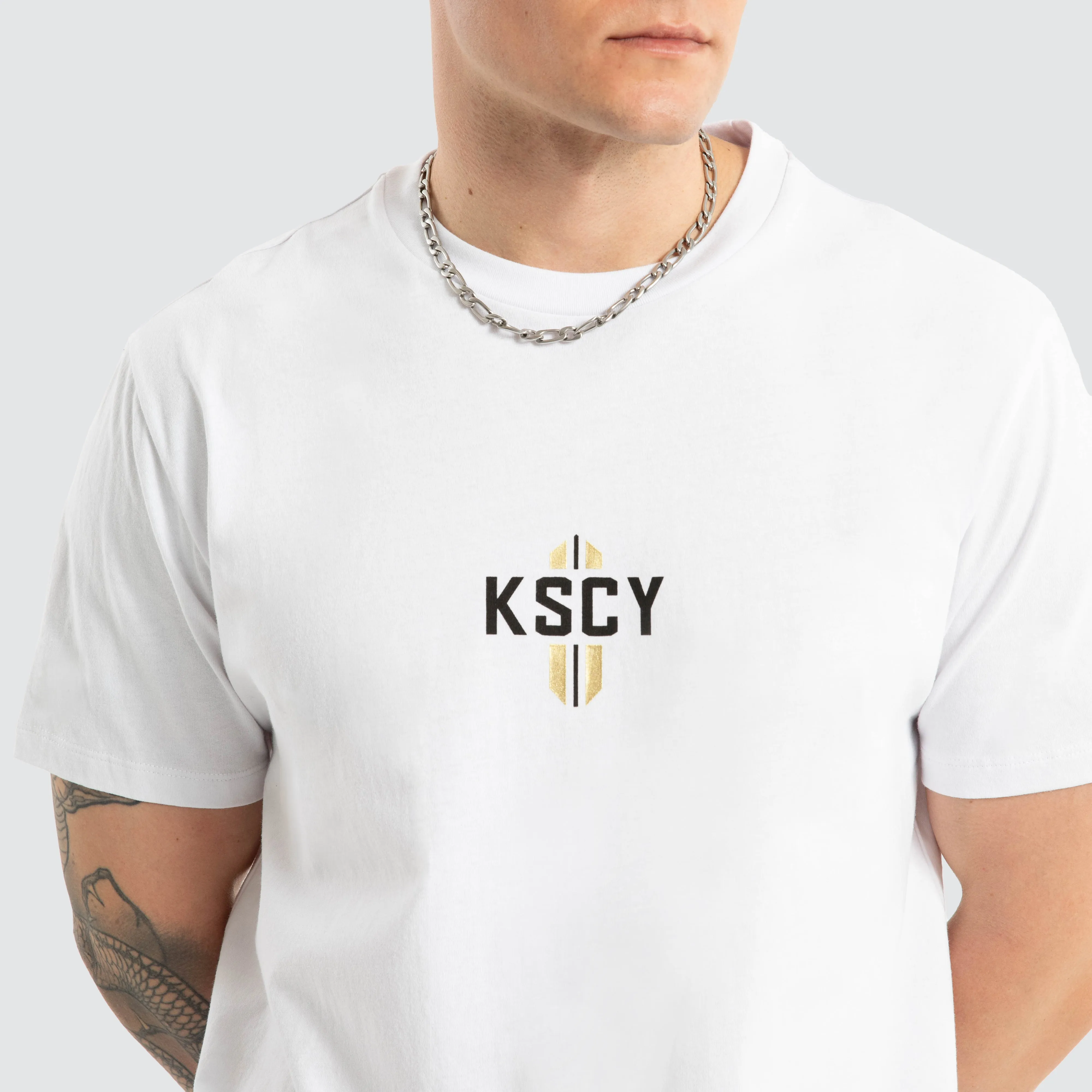 Nightbringer Dual Curved Tee Optical white sold by Neverland product image thumbnail 4