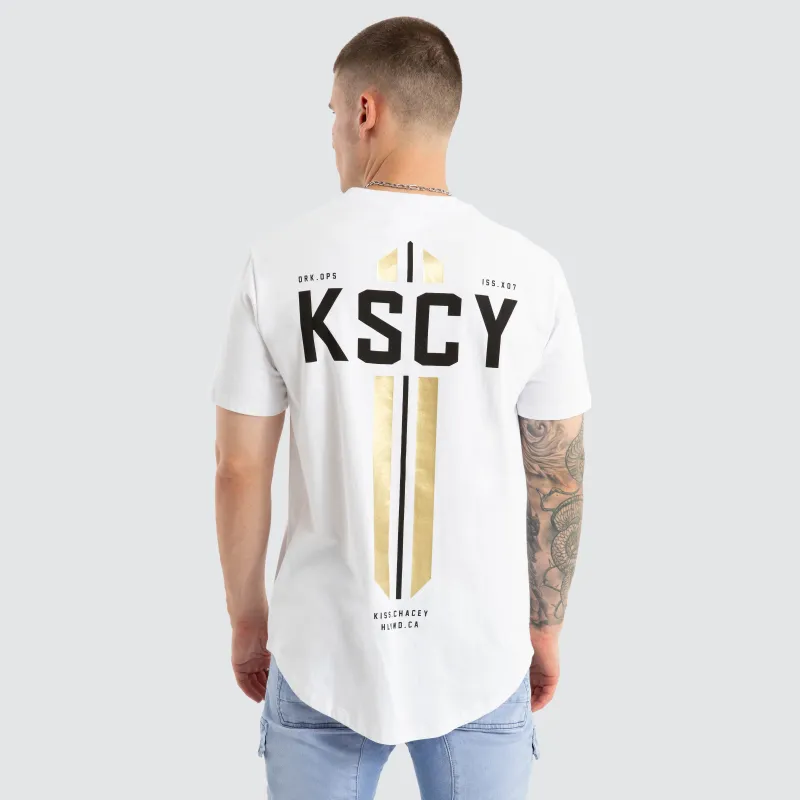 Nightbringer Dual Curved Tee Optical white sold by Neverland