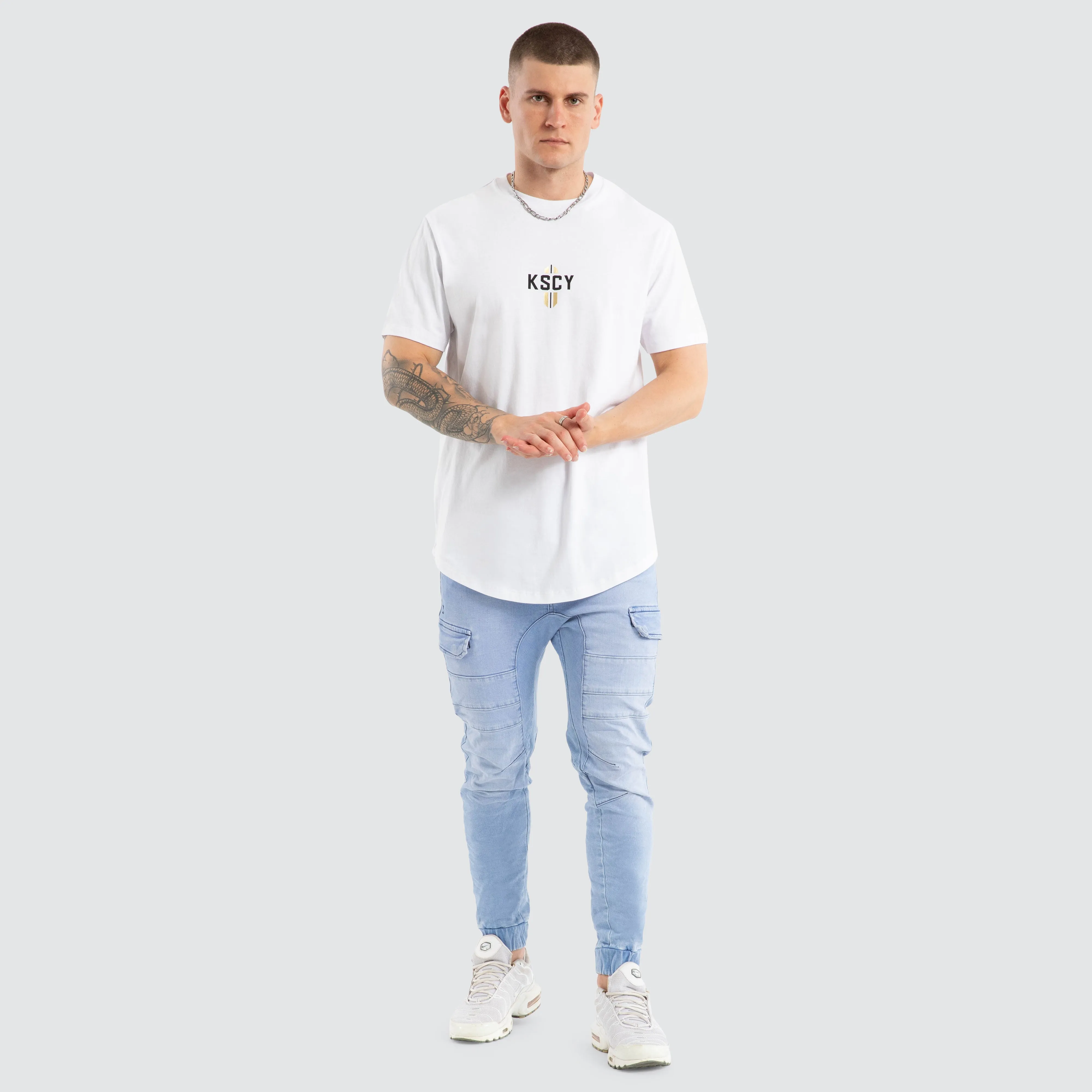 Nightbringer Dual Curved Tee Optical white sold by Neverland product image thumbnail 3