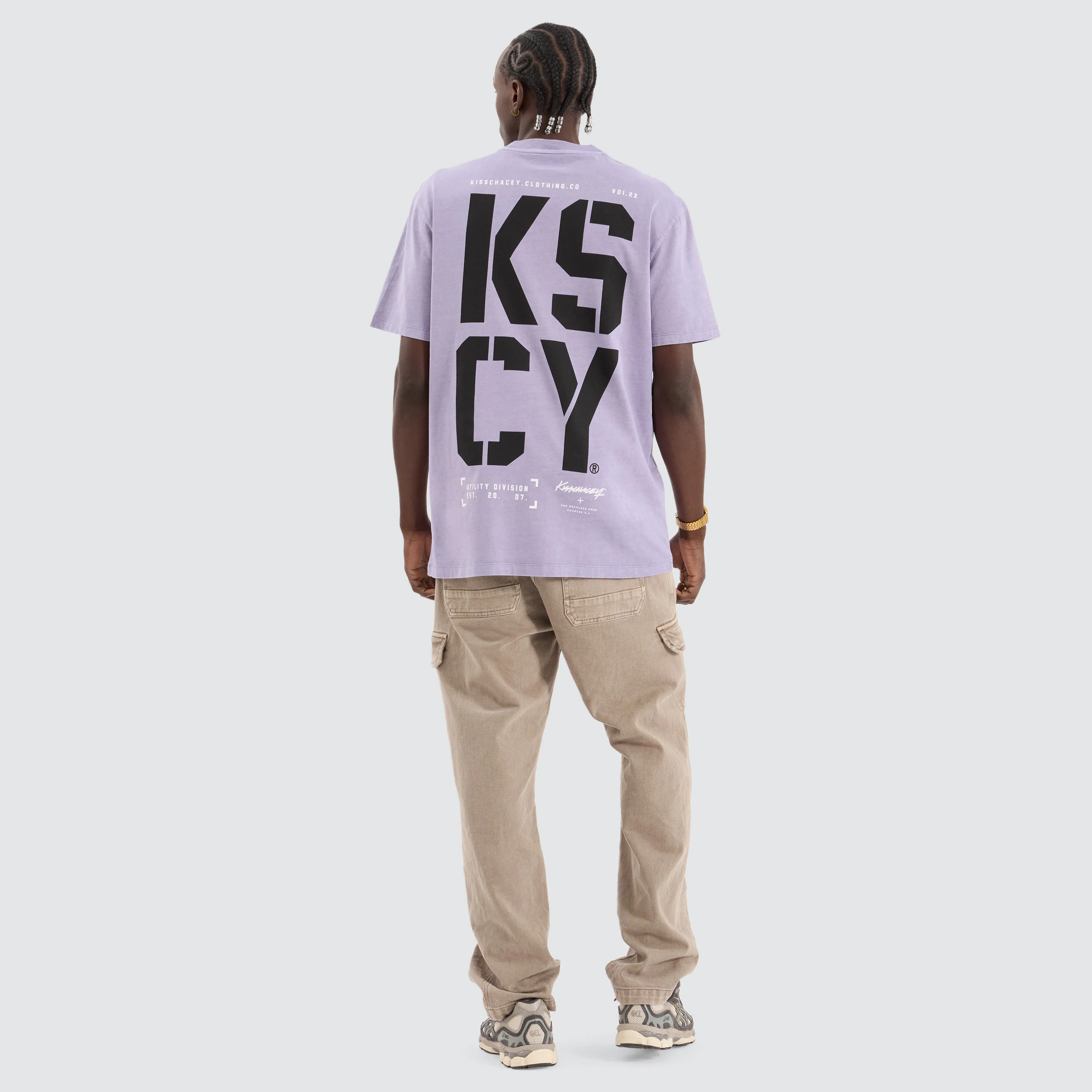 Reinforced Relaxed Tee Pigment Lavender Grey sold by Neverland product image thumbnail 4