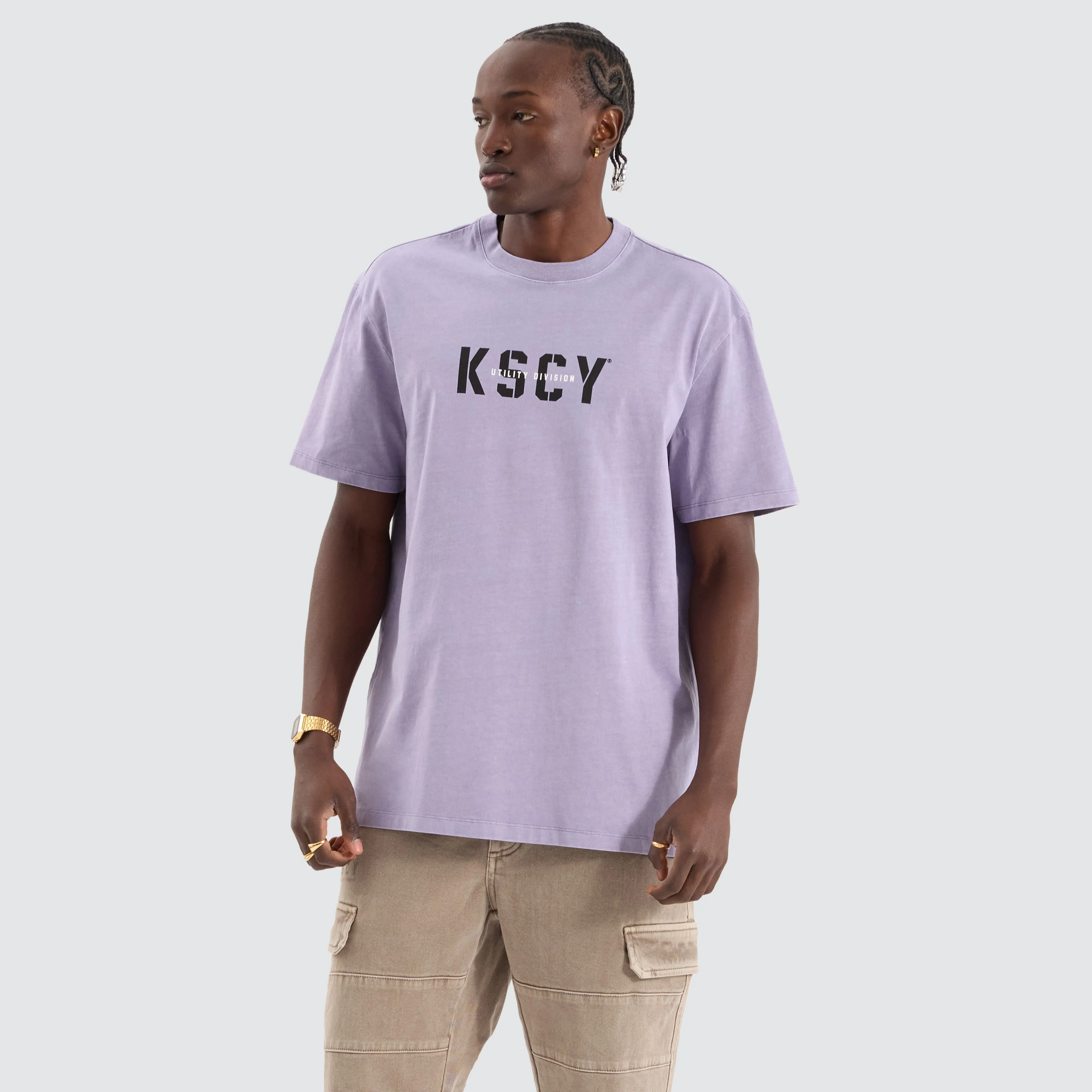 Reinforced Relaxed Tee Pigment Lavender Grey sold by Neverland product image thumbnail 2