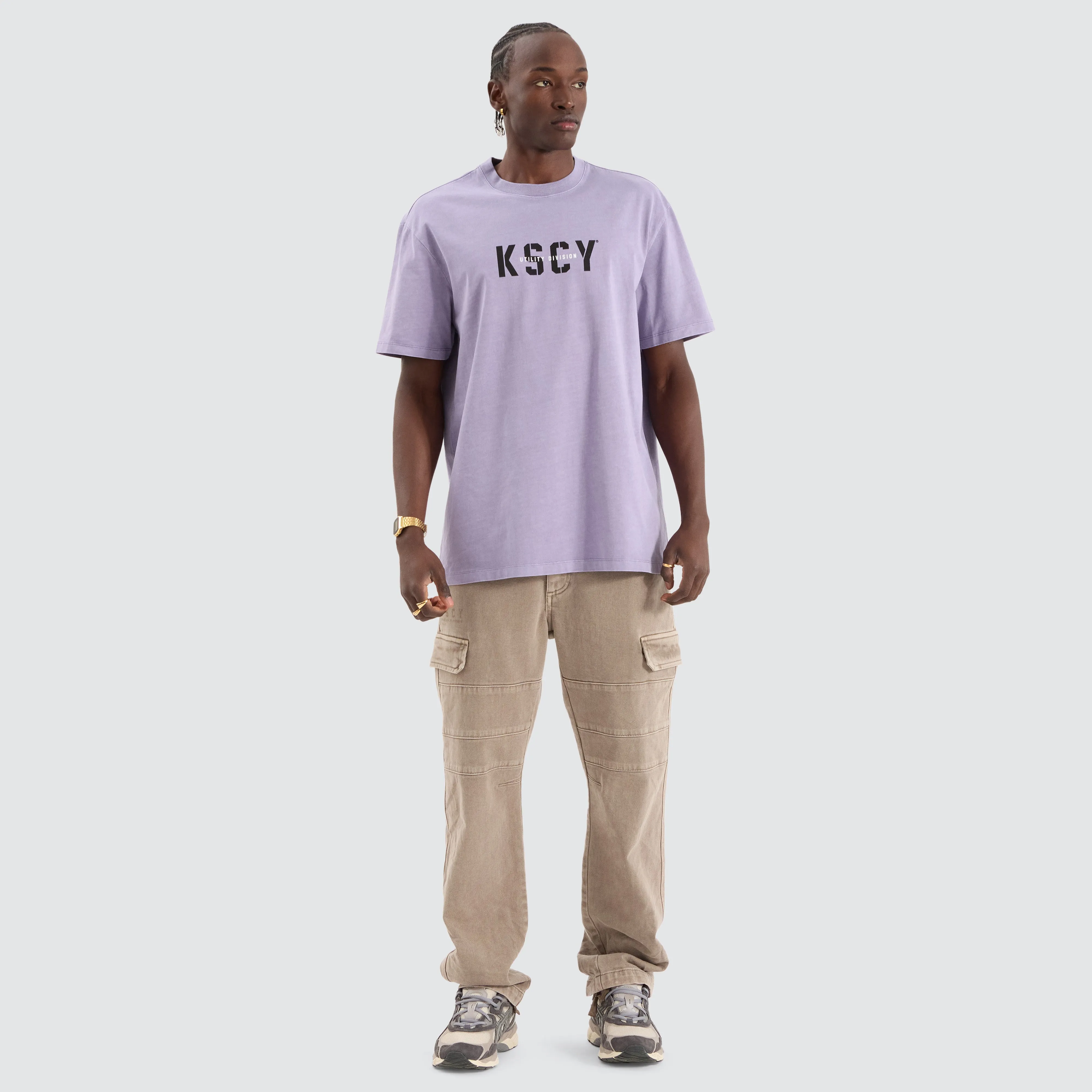 Reinforced Relaxed Tee Pigment Lavender Grey sold by Neverland product image thumbnail 3