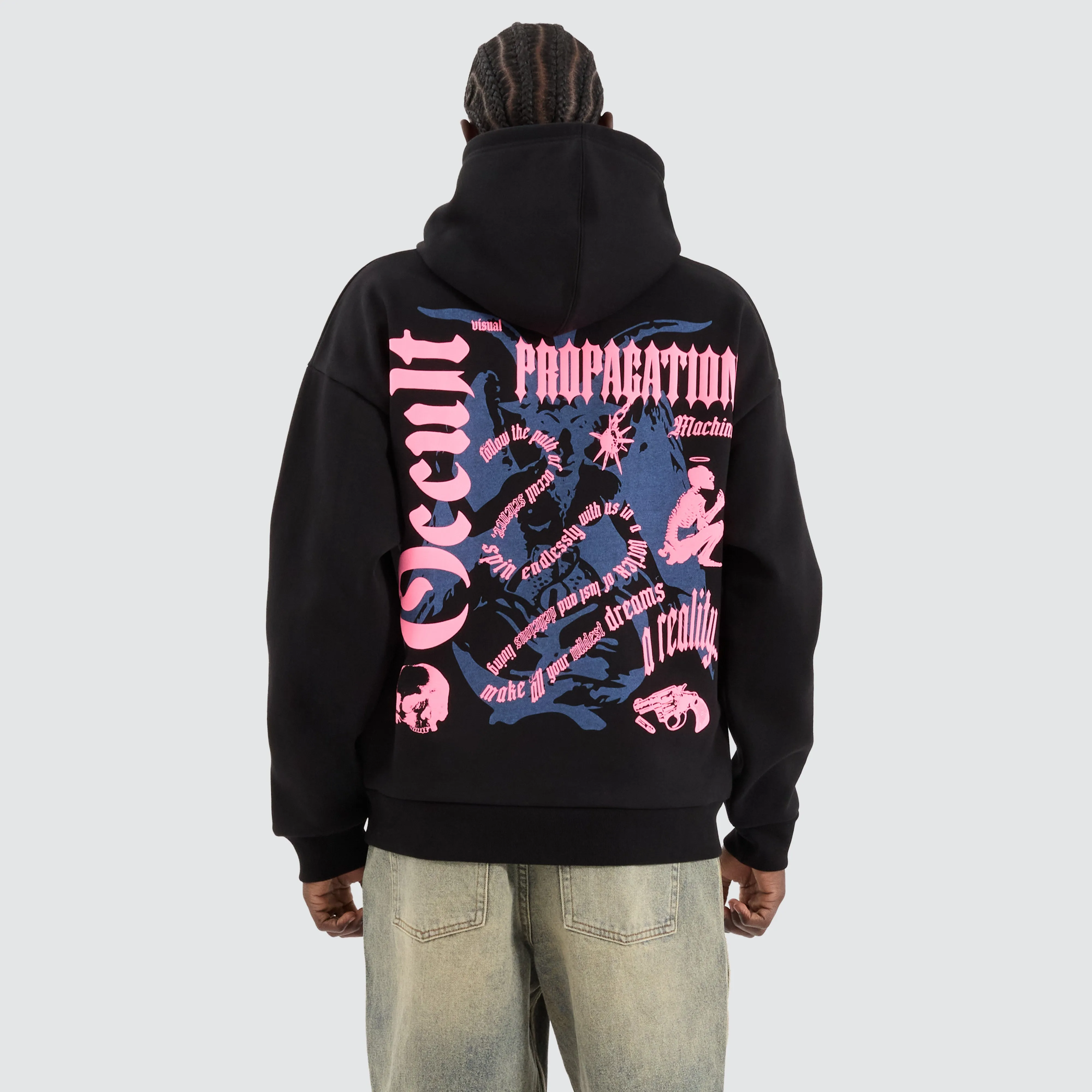 Occult Oversized Hoodie Jet Black sold by Neverland