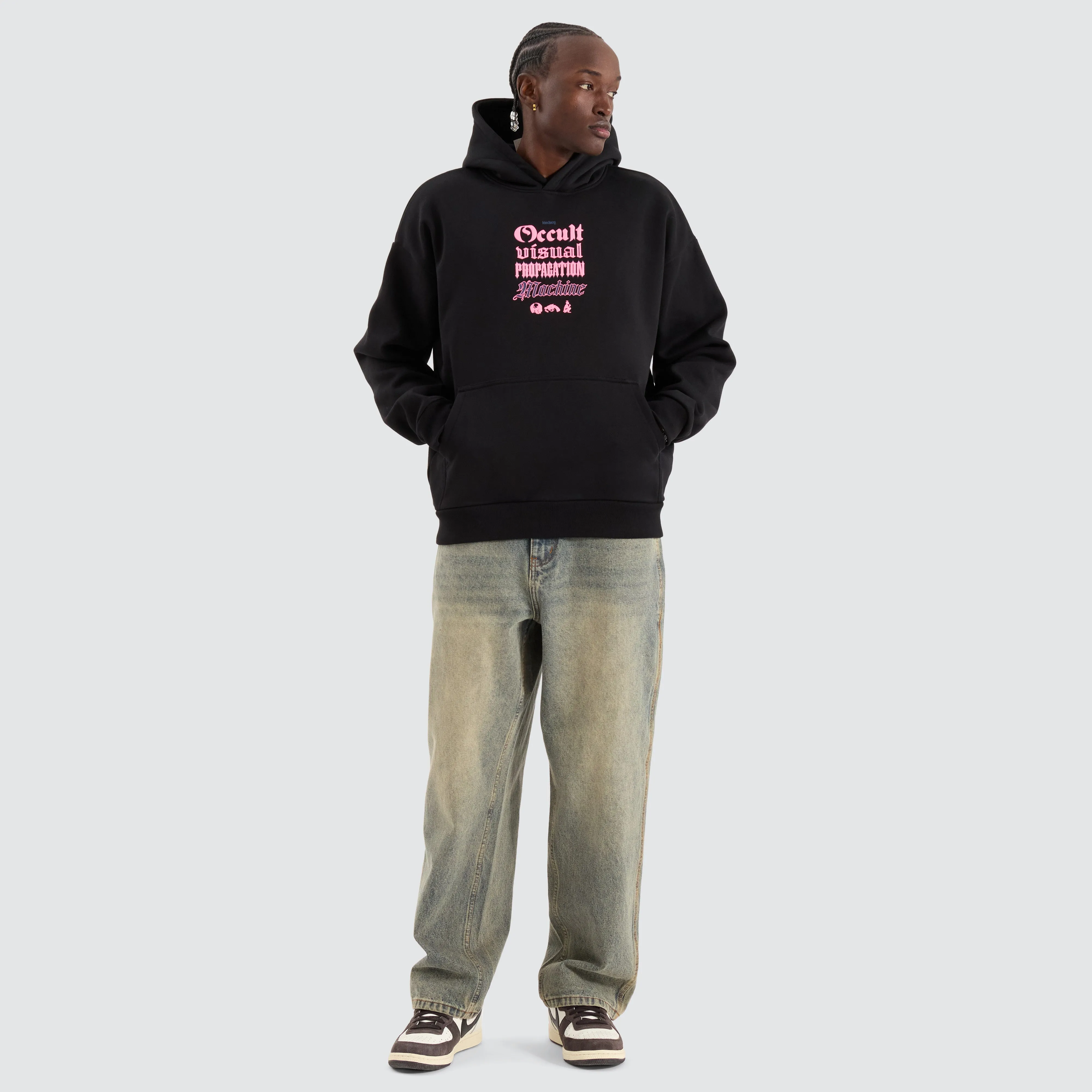 Occult Oversized Hoodie Jet Black sold by Neverland product image thumbnail 3