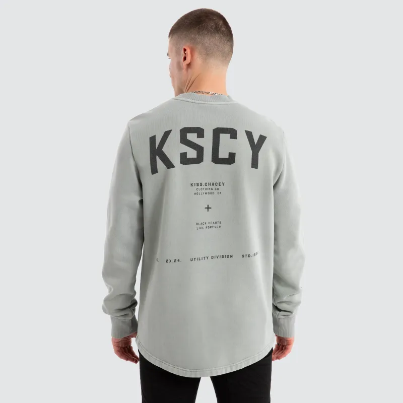 Protocol Dual Curved Sweater Pigment Limestone sold by Neverland