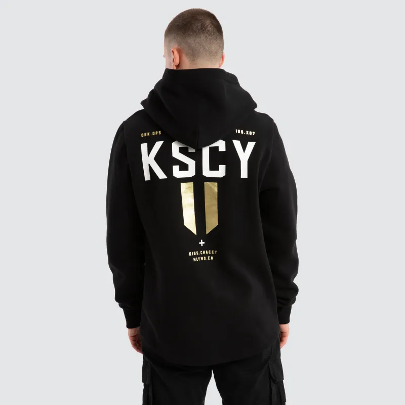 Hasten Dual Curved Hoodie Jet Black sold by Neverland