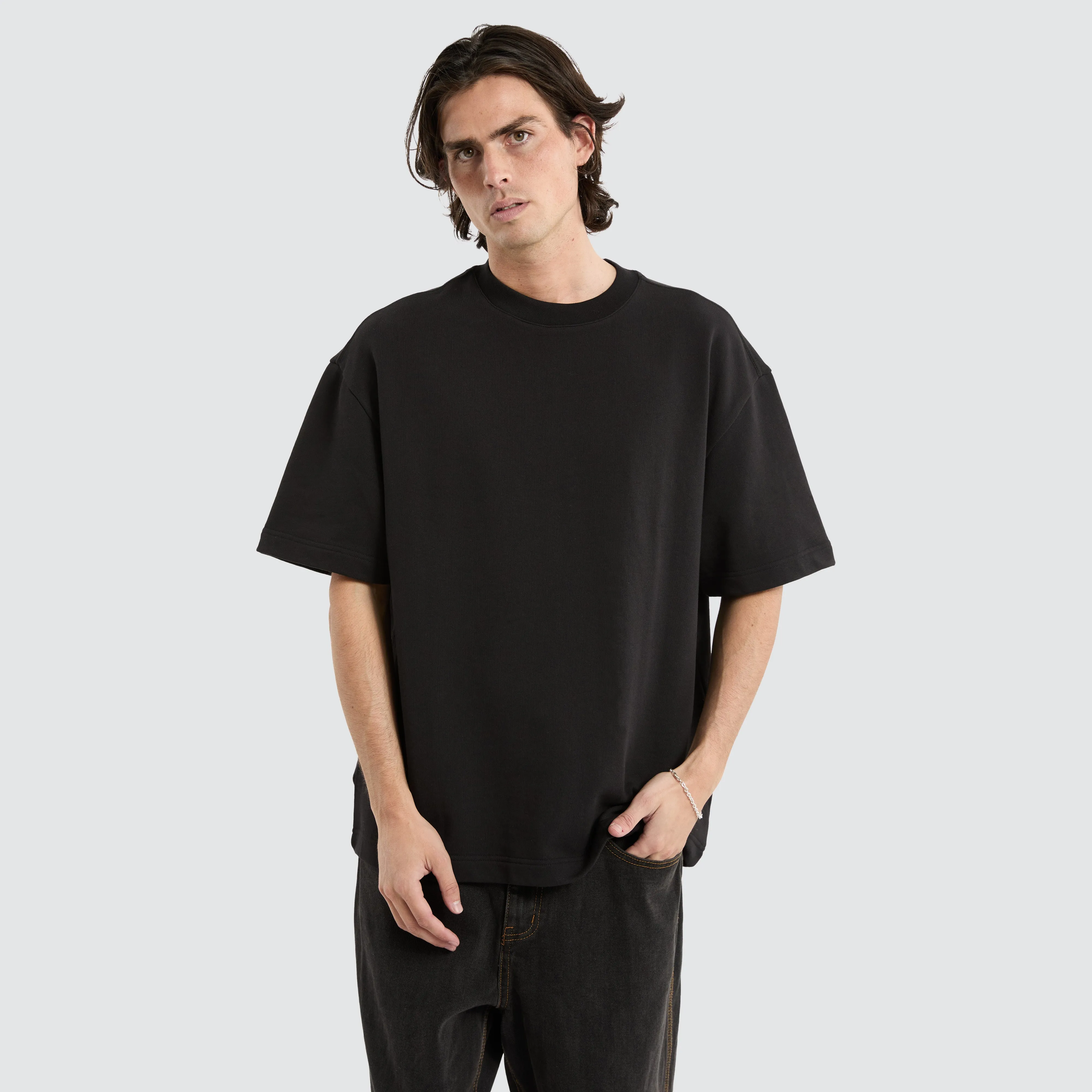 Cassius Loopback Street Tee Jet Black sold by Neverland