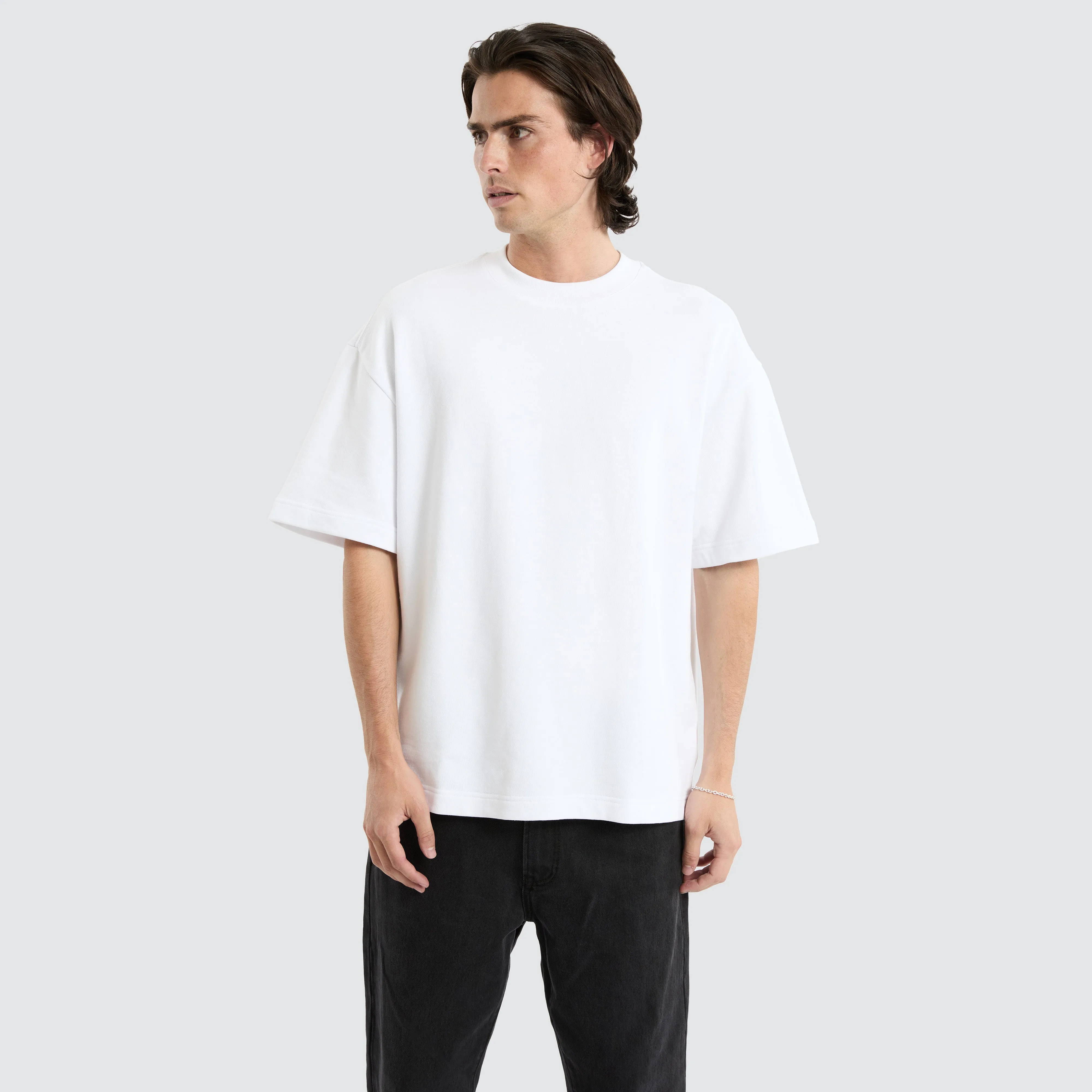 Cassius Loopback Street Tee Optical White sold by Neverland