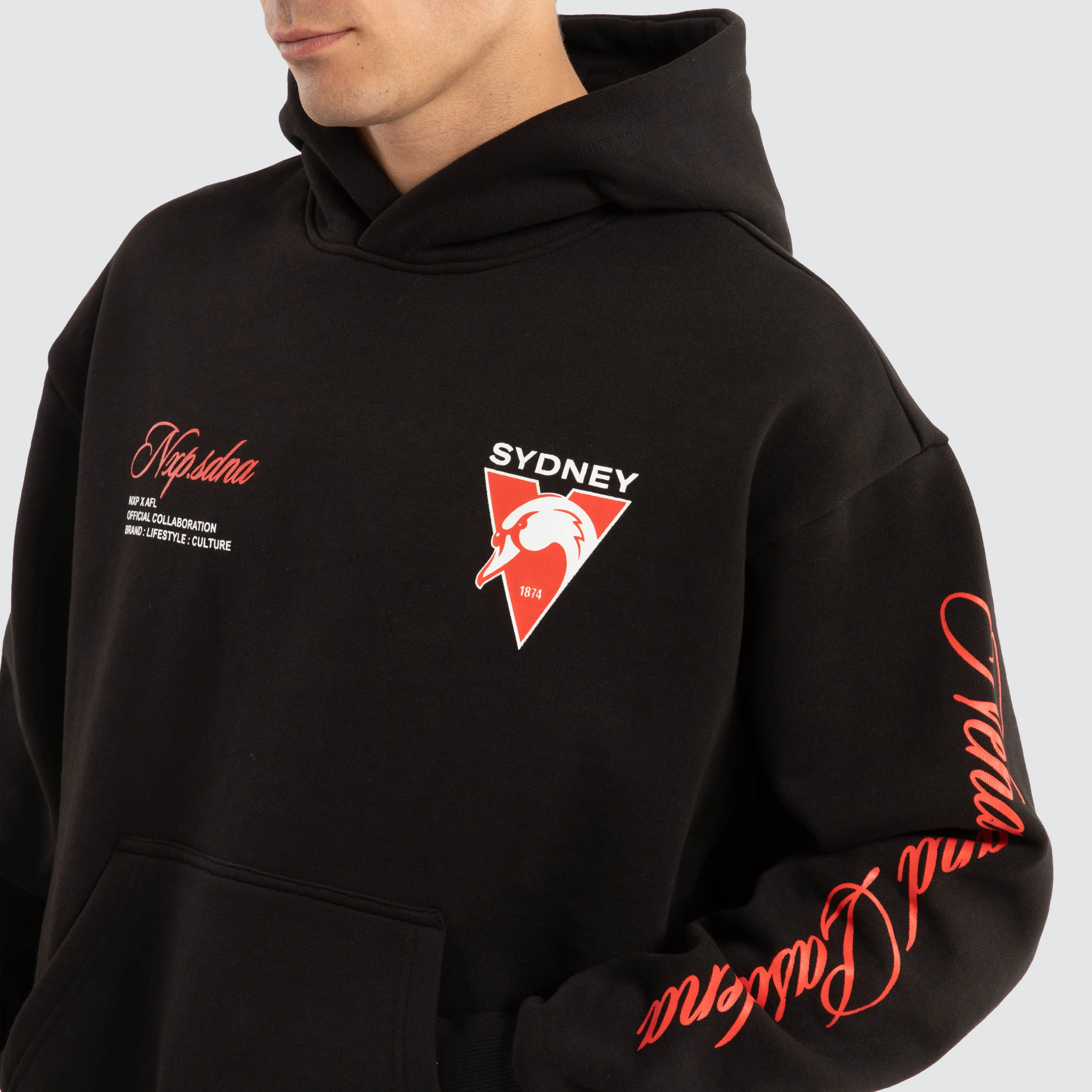 Sydney Swans AFL Season Hoodie Jet Black sold by Neverland product image thumbnail 4