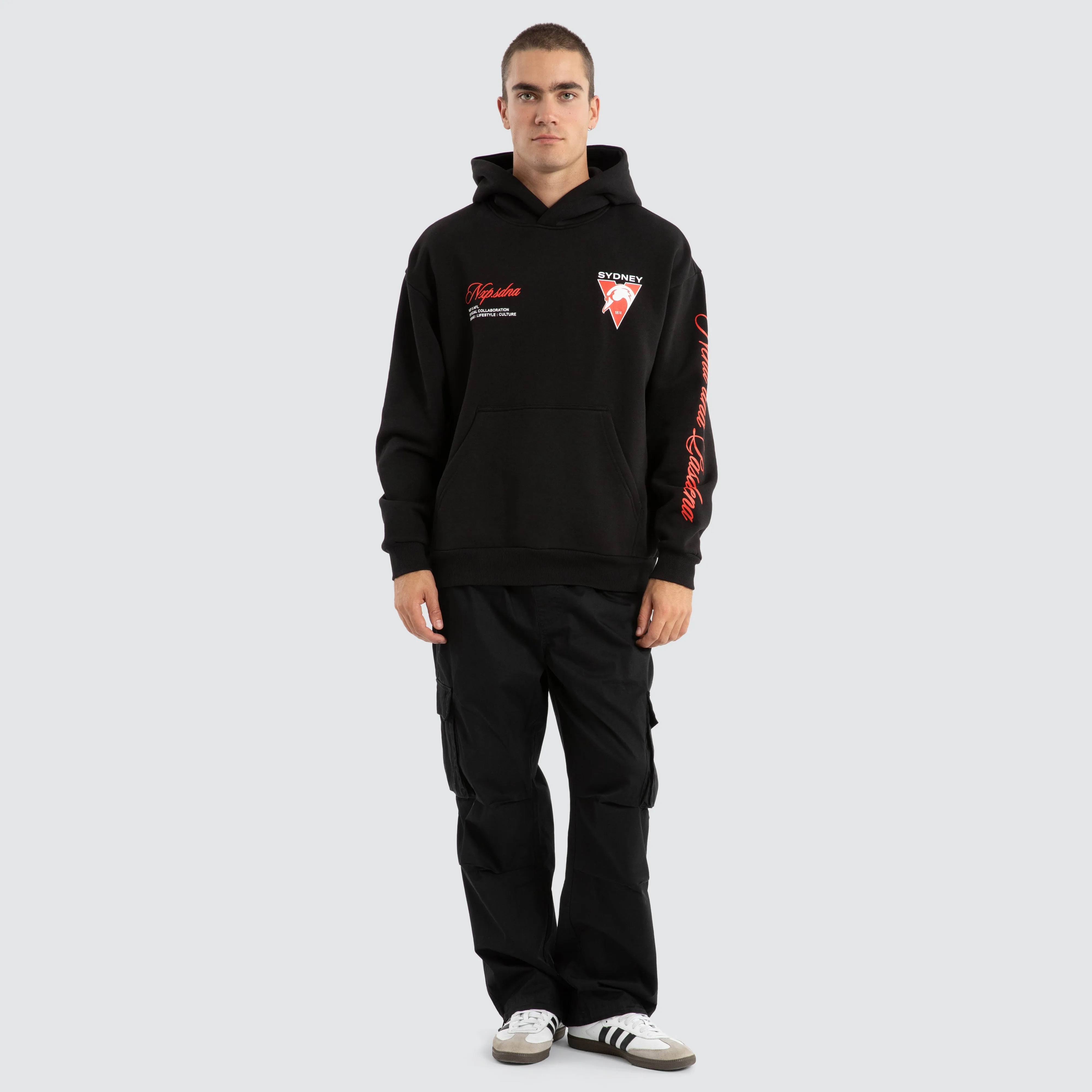 Sydney Swans AFL Season Hoodie Jet Black sold by Neverland product image thumbnail 3