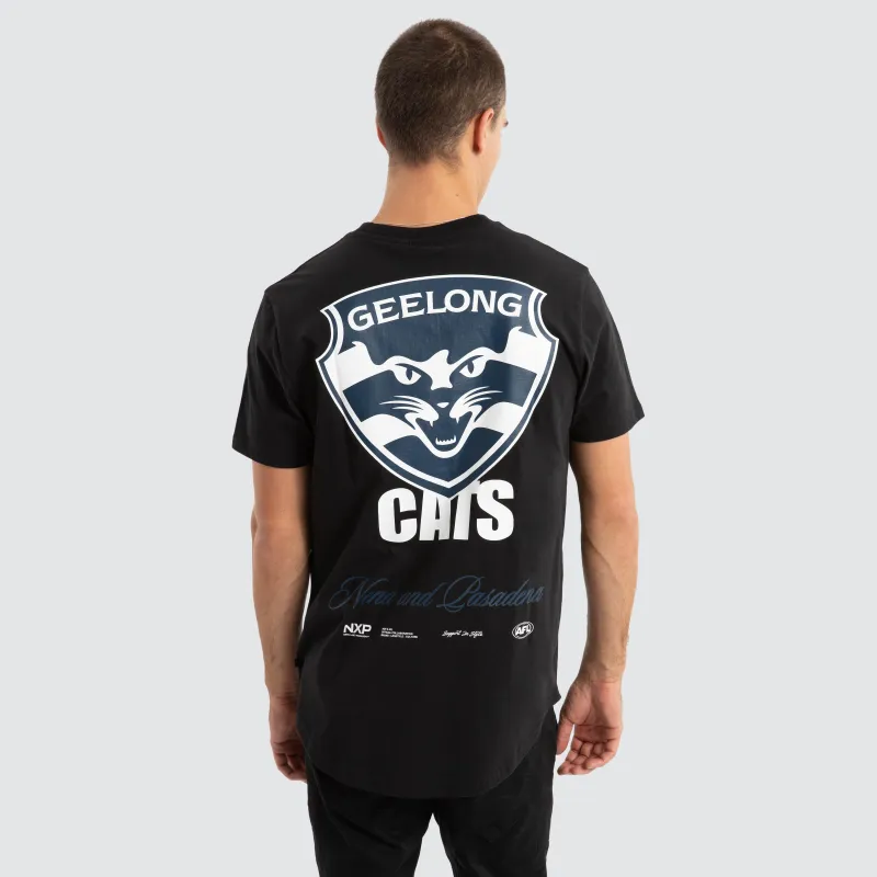 Geelong Cats AFL Prime Tee Jet Black sold by Neverland