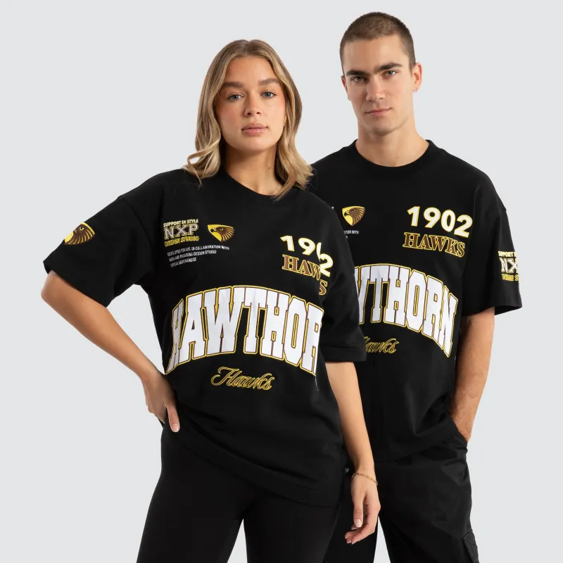 Hawthorn Hawks AFL Academy Tee Jet Black sold by Neverland